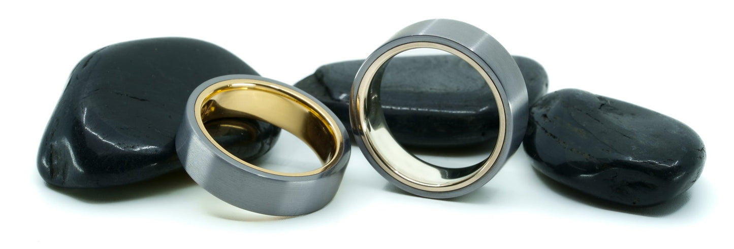 Custom "Klimt" Ring: Tantalum & Gold
