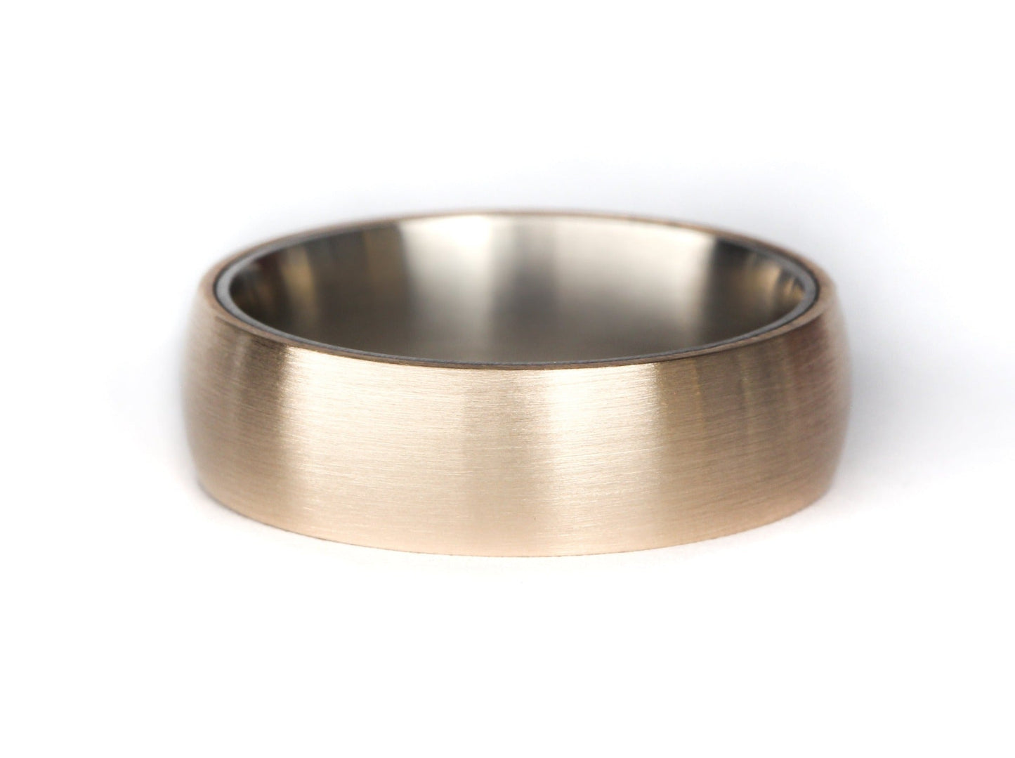 Bronze & Titanium Ring "Wilde" White Background