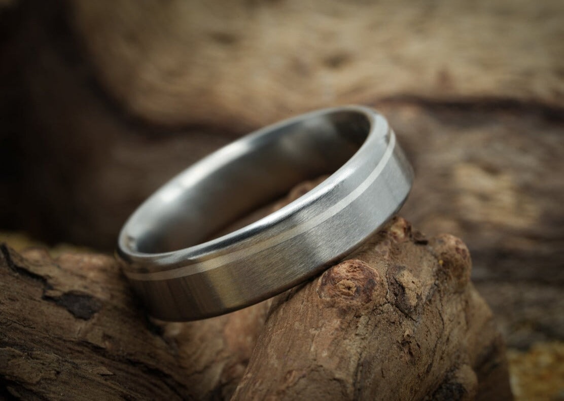 Custom-Built 14k "Eero" Titanium Rings 