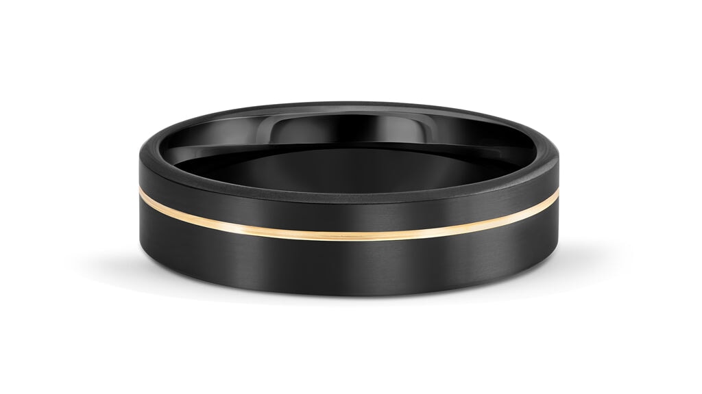 Custom-Built "Elliot" Zirconium & 14k Rings