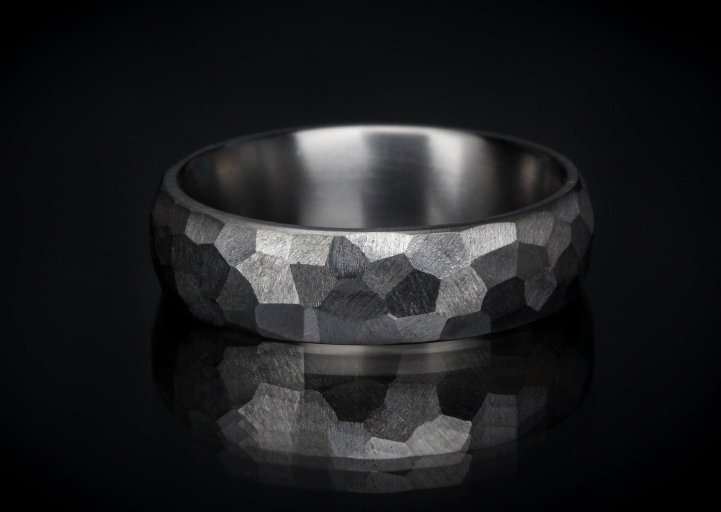 Custom "Charles" Hand-Ground Titanium Wedding Band