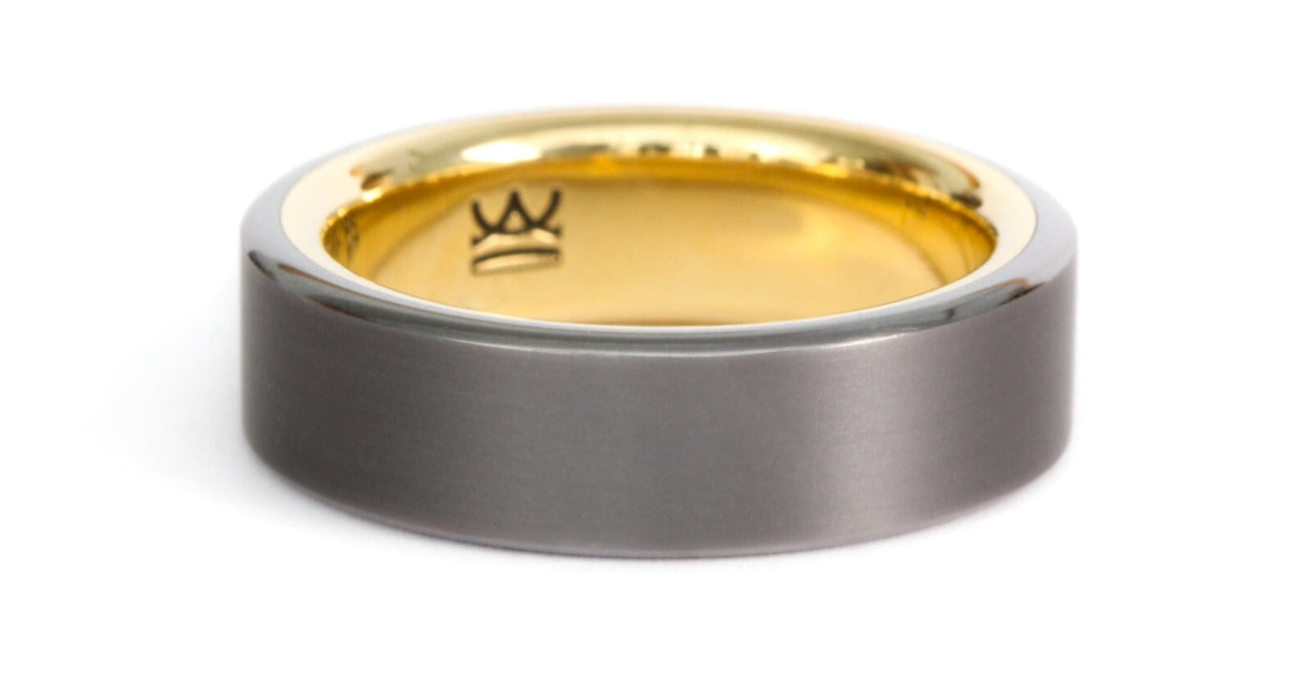 Custom "Klimt" Ring: Tantalum & Gold Rings