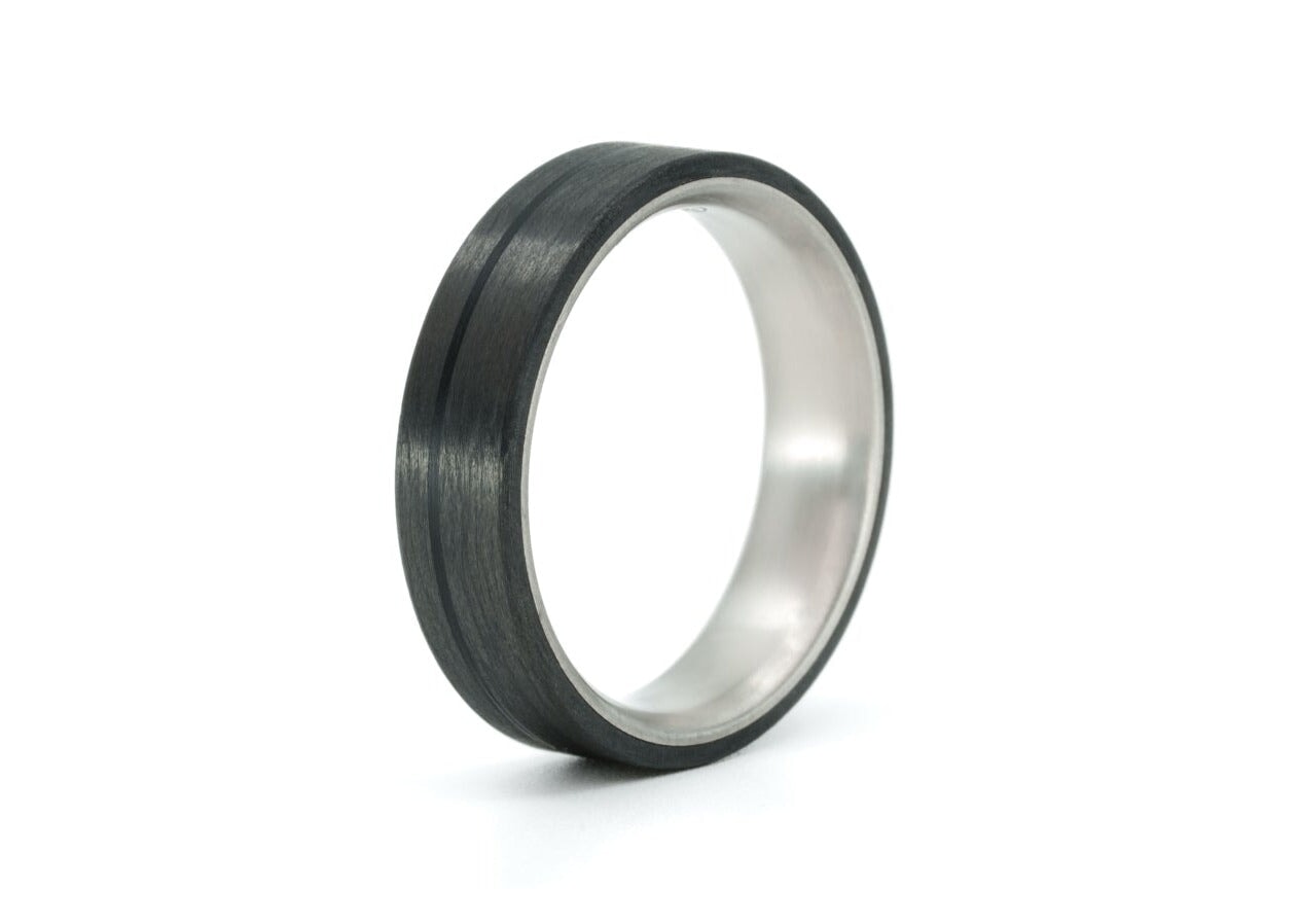 Dual Carbon x Titanium "Raymond" Ring Rings