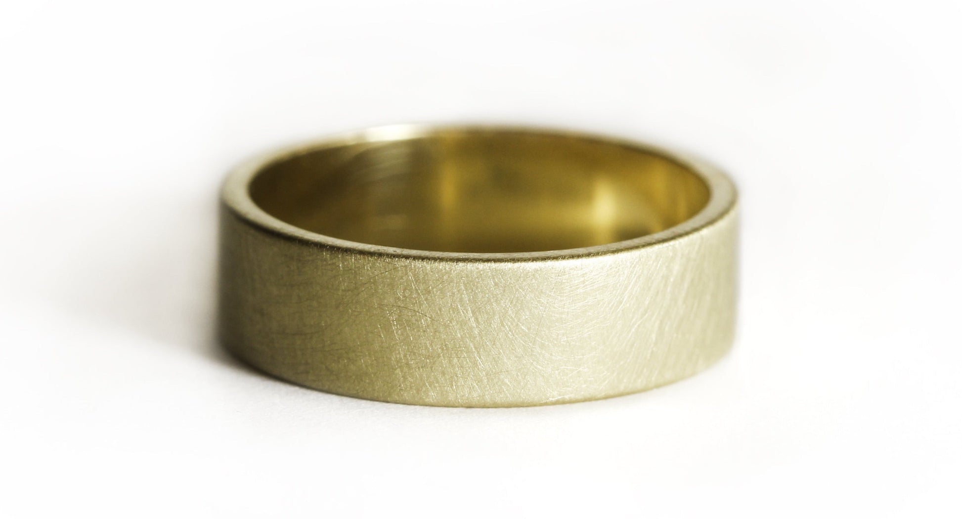 "Kaler" Etched 14k Gold Ring Detail View