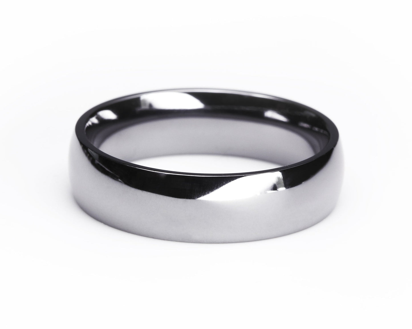 Paired Tantalum Domed Ring Set Rings