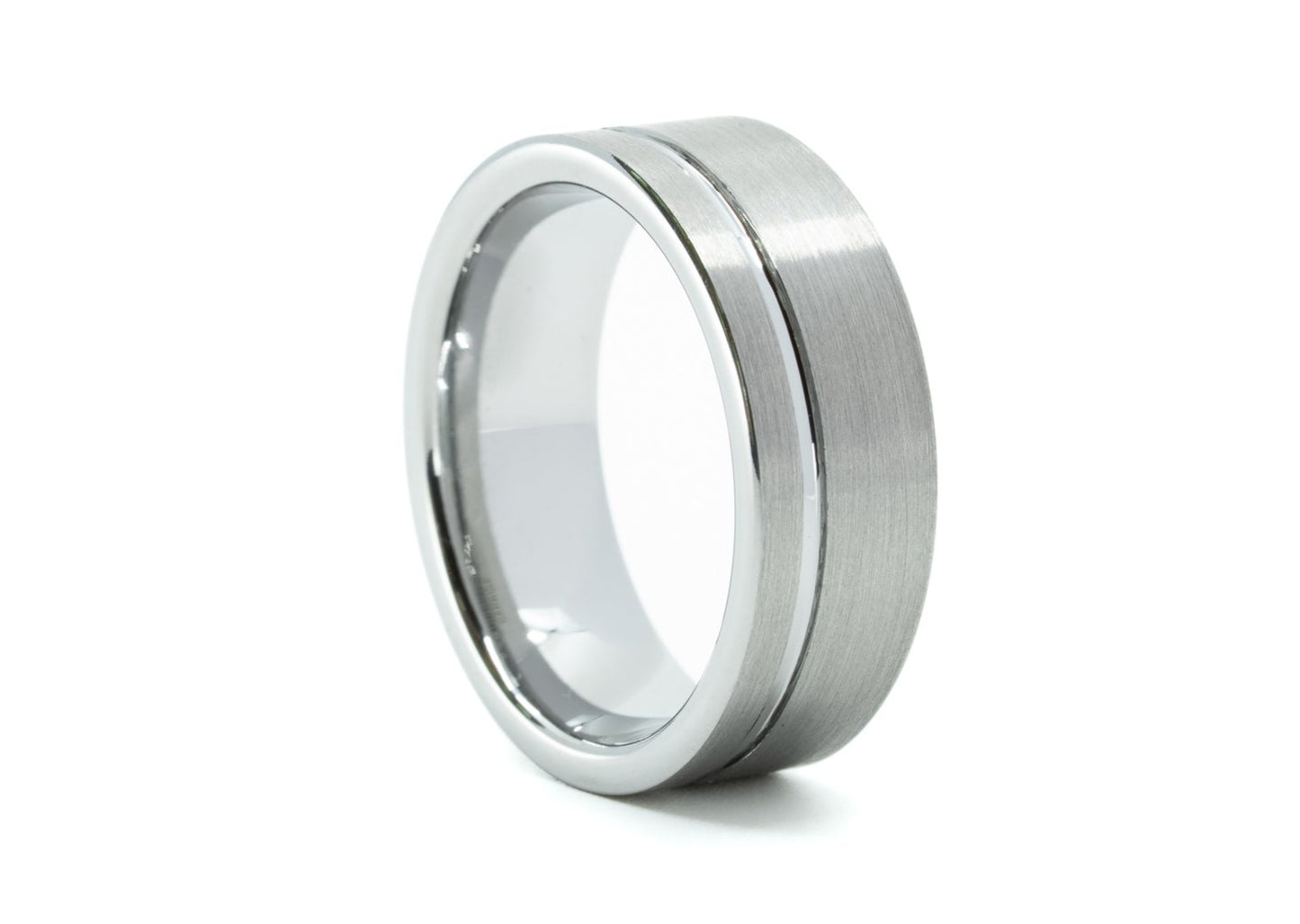The "Costello" Tungsten Ring with Polished Detail