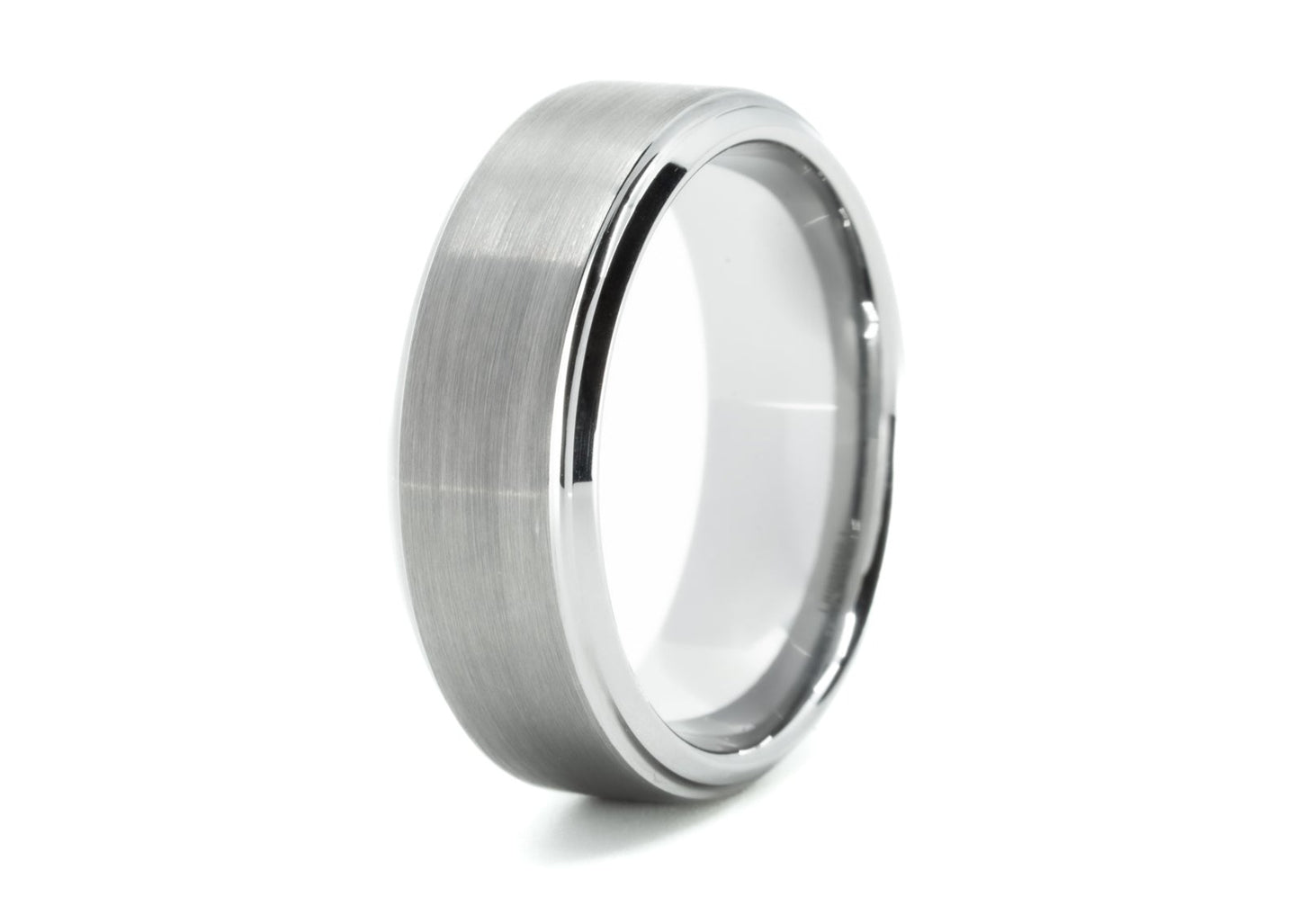 "Marshall" Tungsten Ring with Stepped Edge