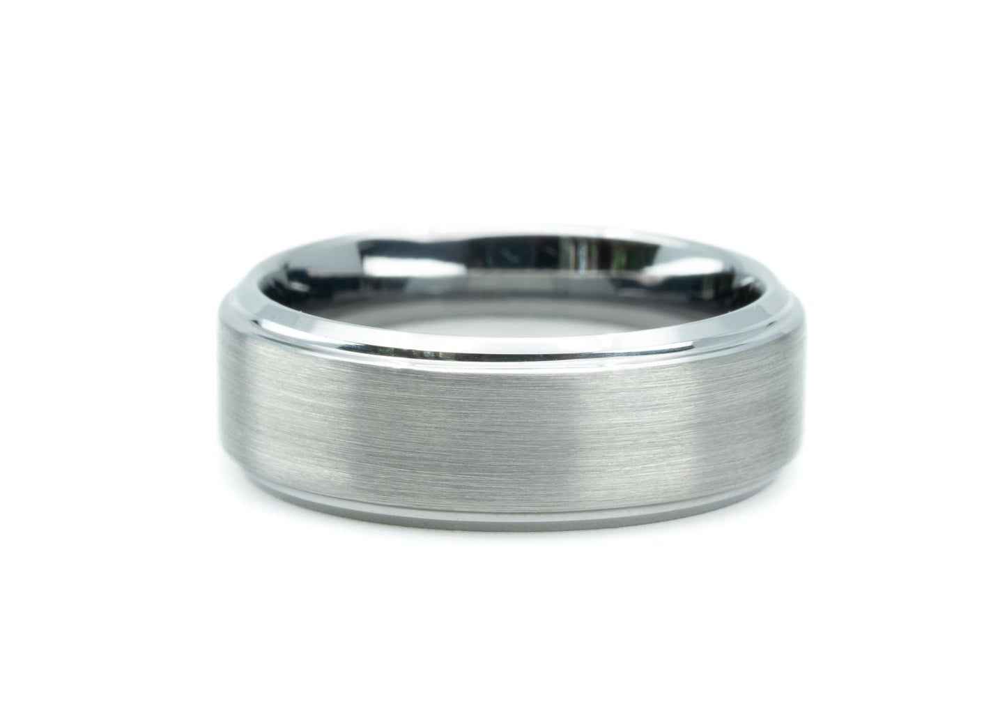 "Marshall" Tungsten Ring with Stepped Edge