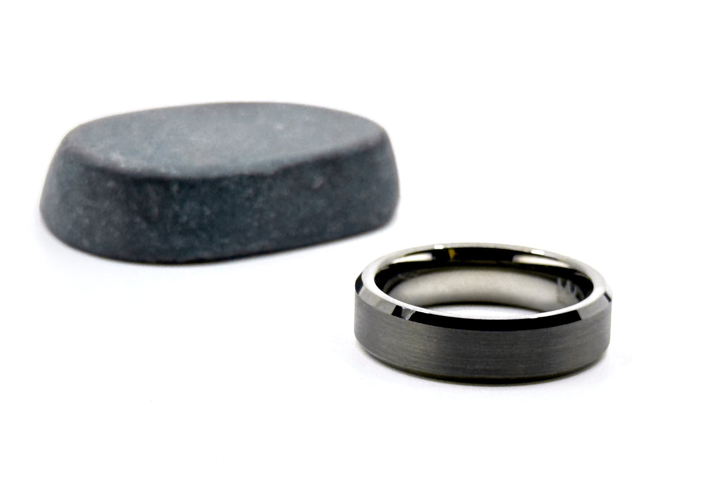 Size 9.5 Closeout Ring: "Hopkins" Tungsten