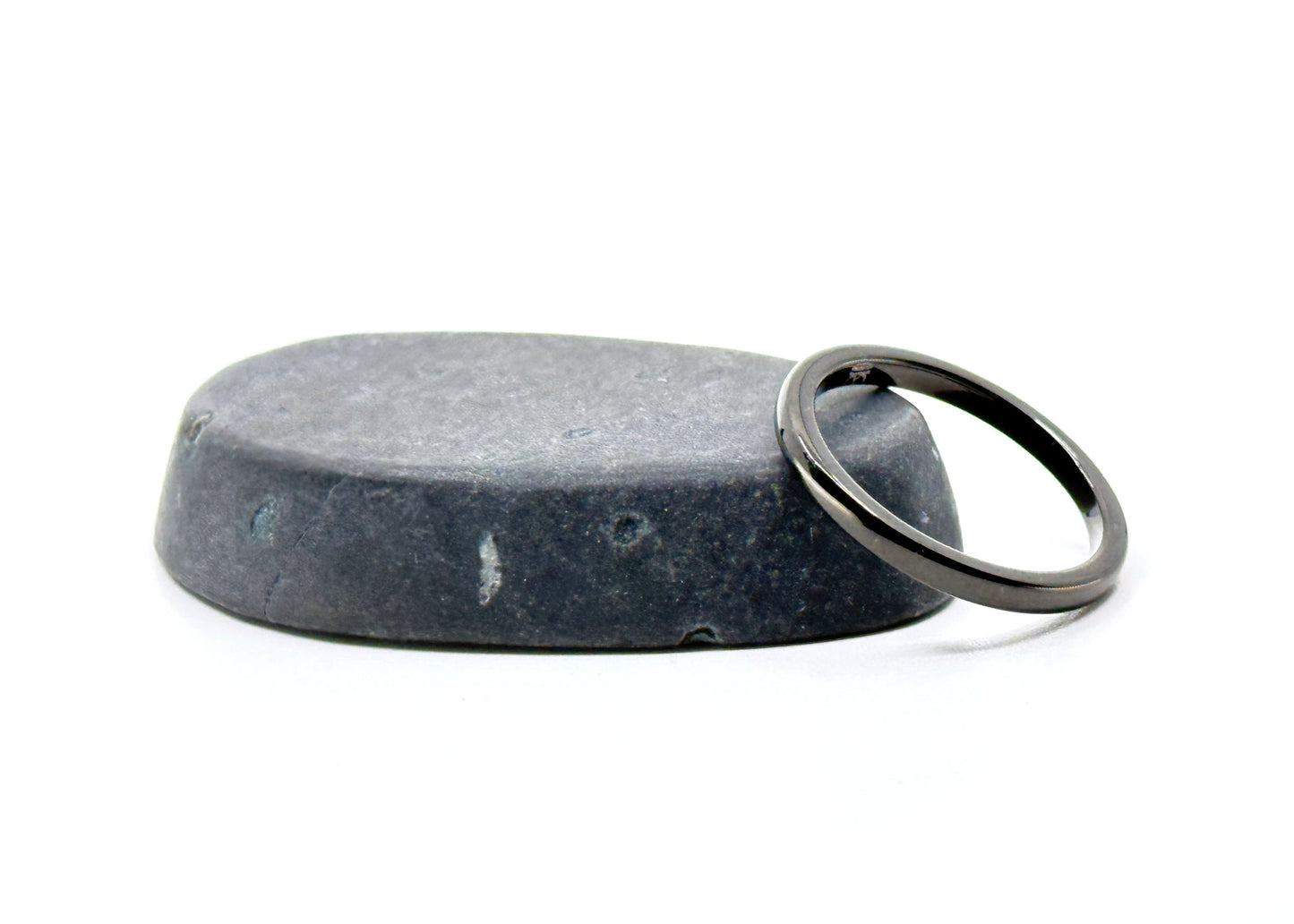 Size 7 Prototype Ring: Domed Black Tungsten