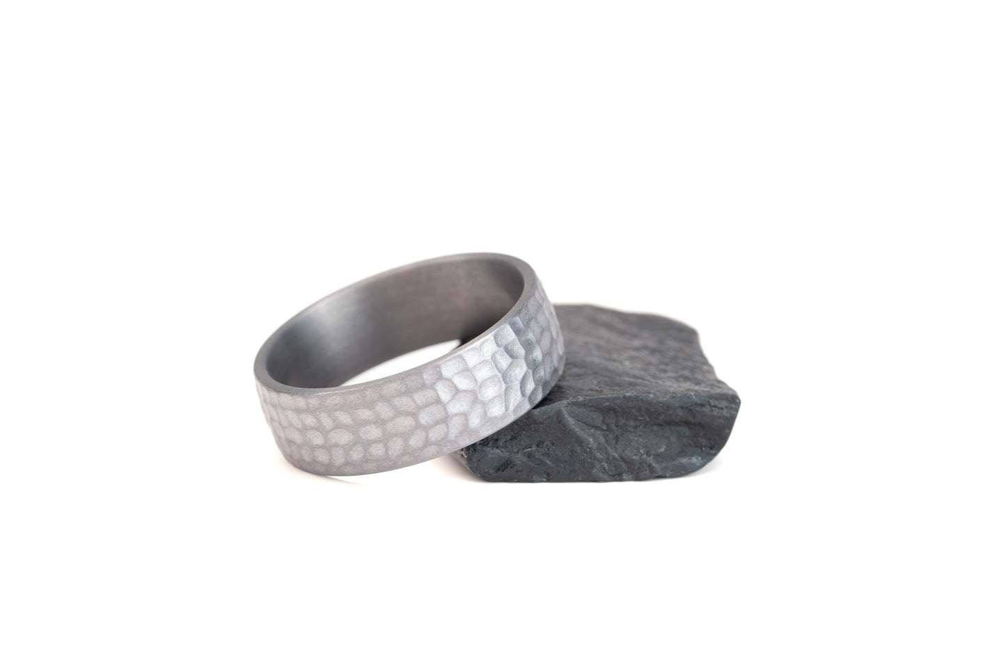 Size 13.0 Closeout Ring: Hammered Tantalum "Farrell" Prototype