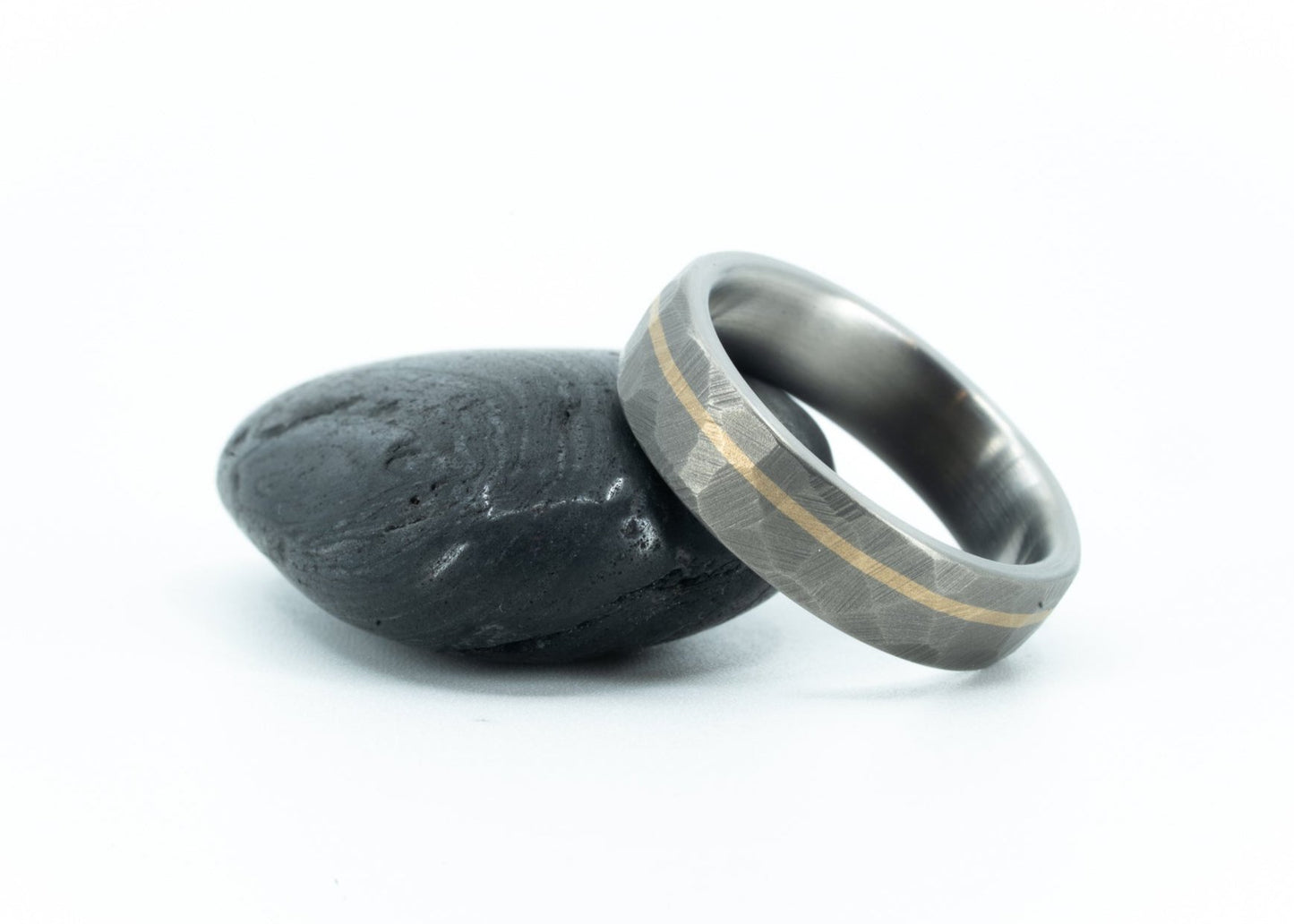 Size 9.5 Closeout Ring: "Wyatt" Distressed Titanium