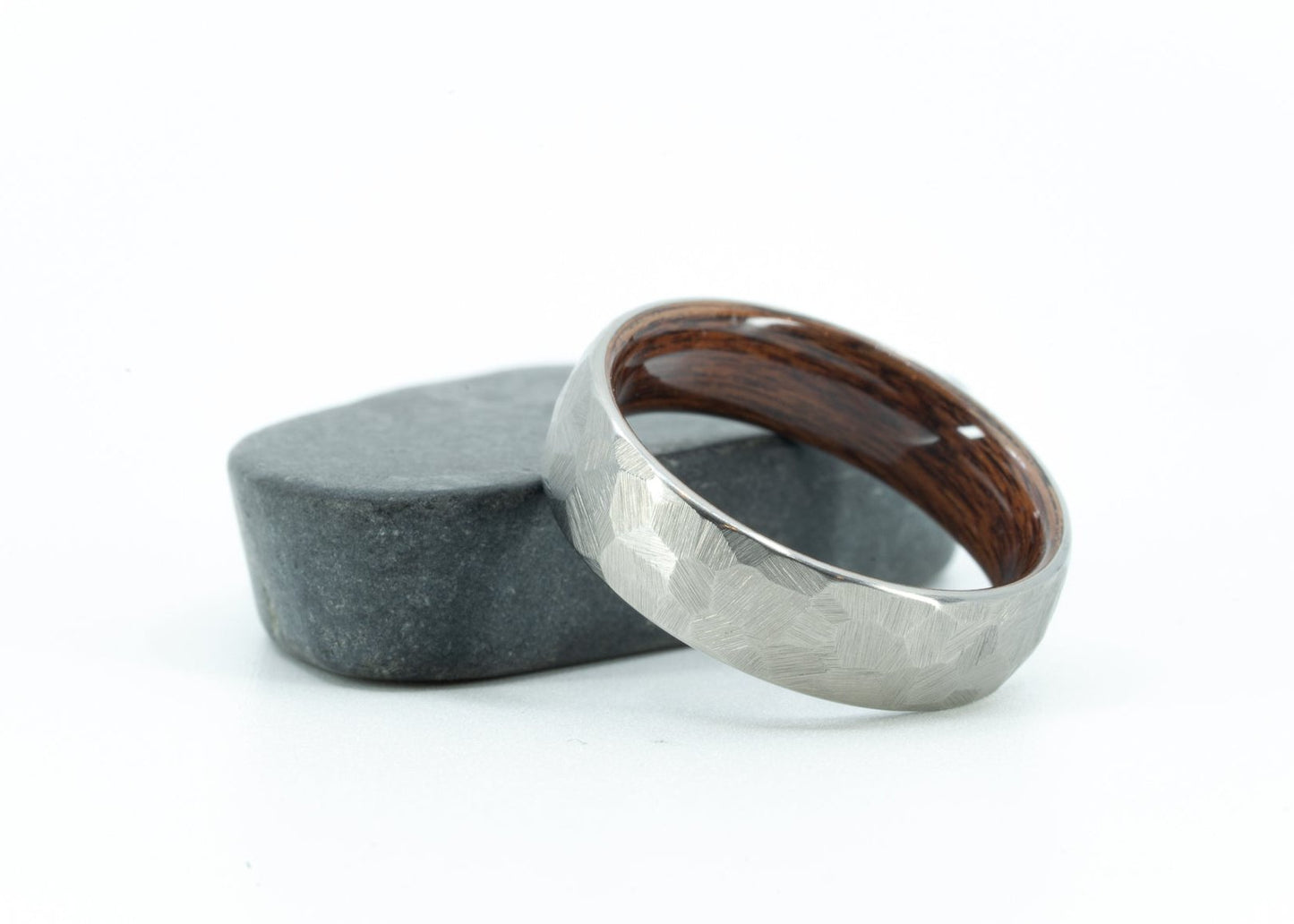 Custom "Boseman" Titanium + Wood Ring
