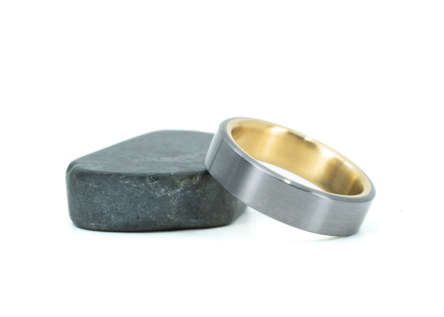 Size 9.5 Closeout Ring: "Klimt" Tantalum + 14k Gold