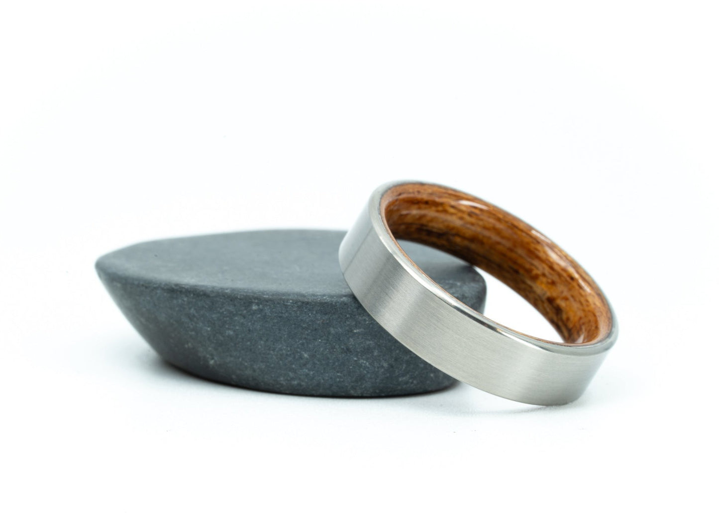 Custom "Guthrie" Titanium & Wood Ring