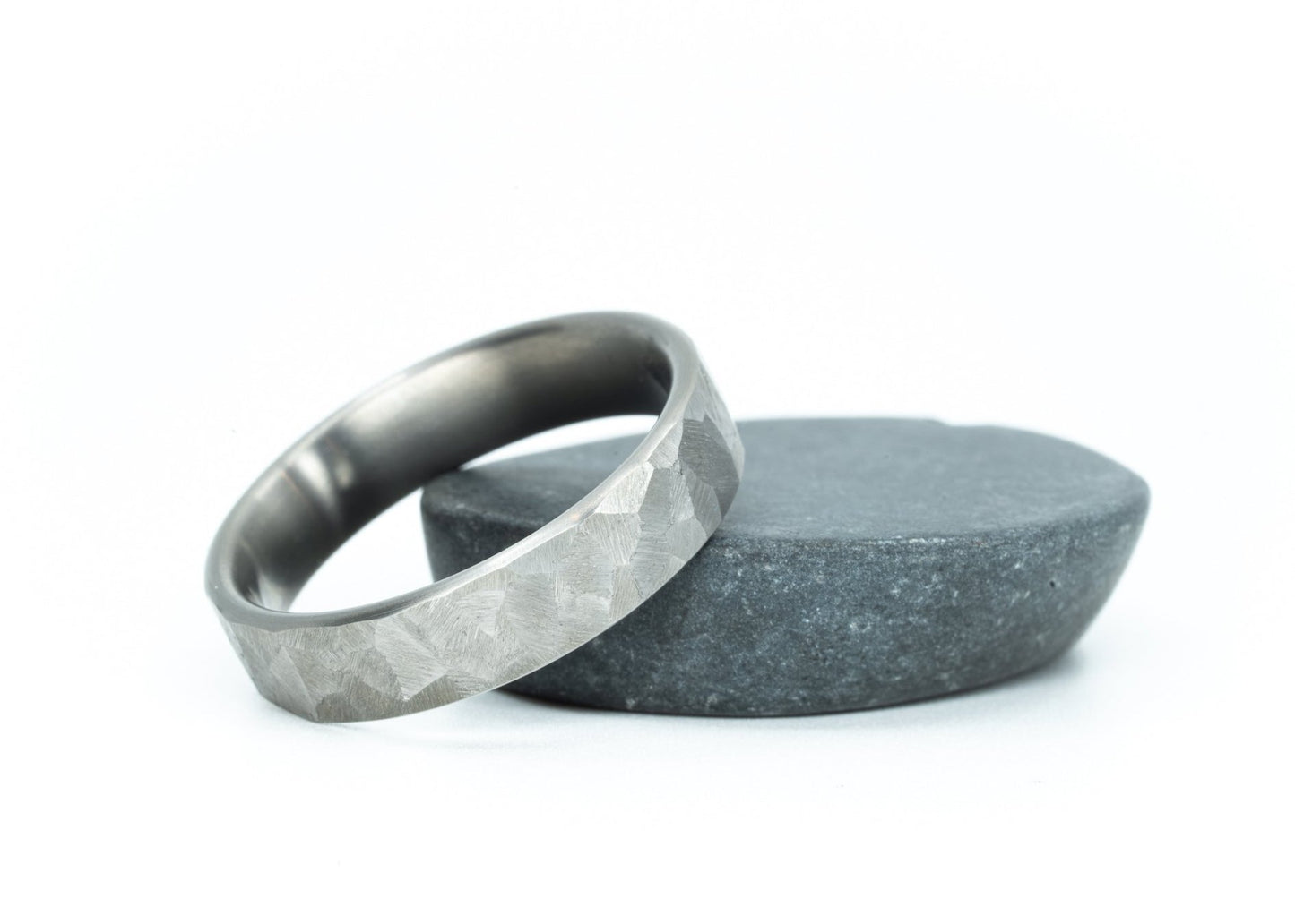 Size 13 Prototype Ring: Flat Distressed Titanium