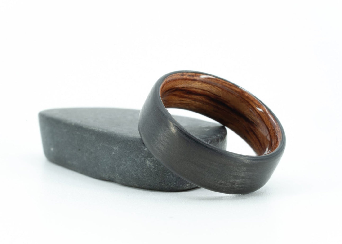 Custom "Utzon" Carbon x Wood Ring