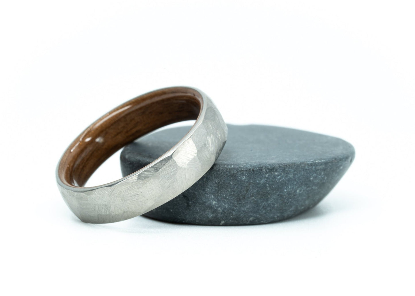 Size 12.0 Closeout Ring: "Boseman" Titanium + Rosewood