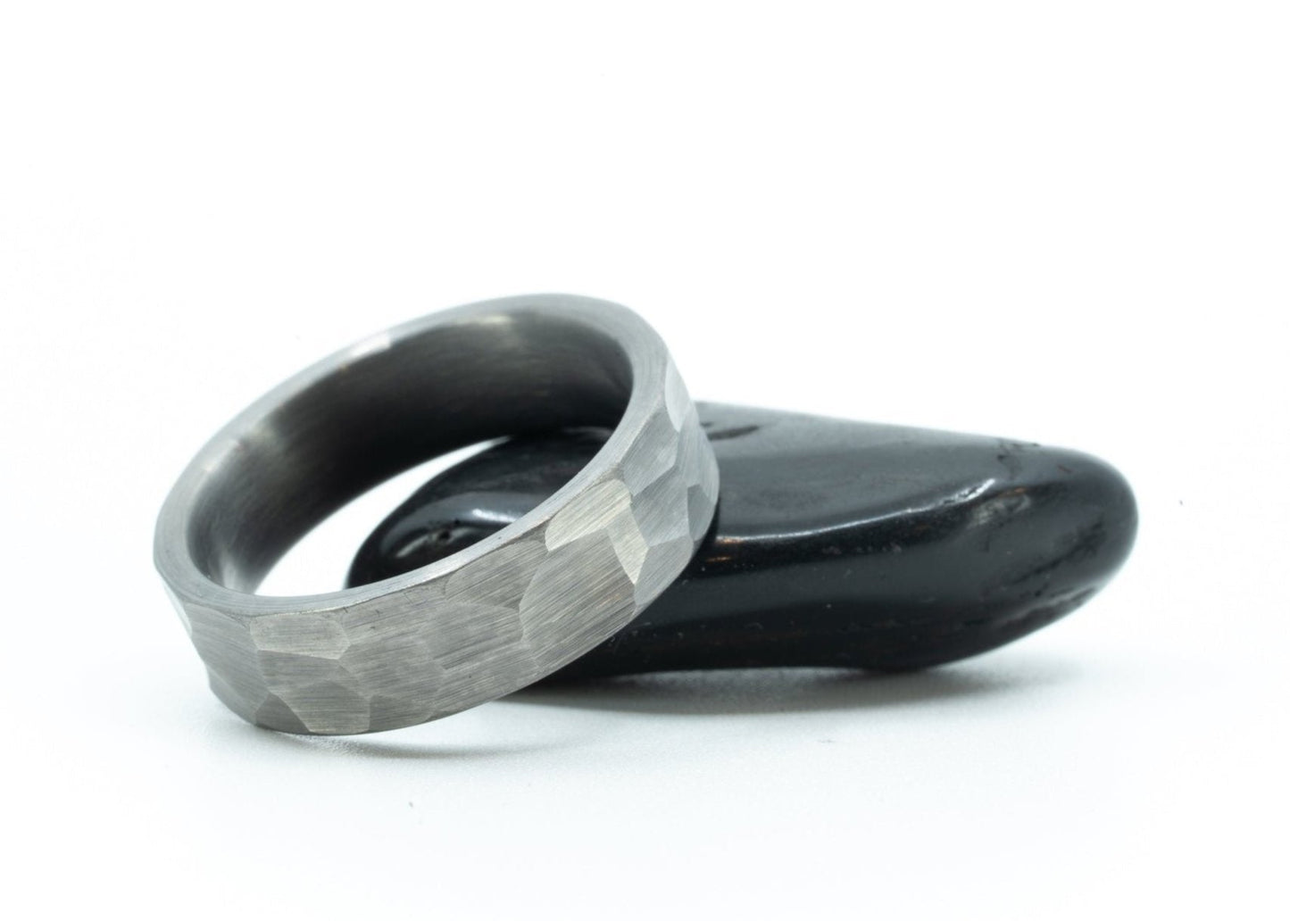 Size 9 Closeout Ring: "Ulrich" Distressed Tungsten