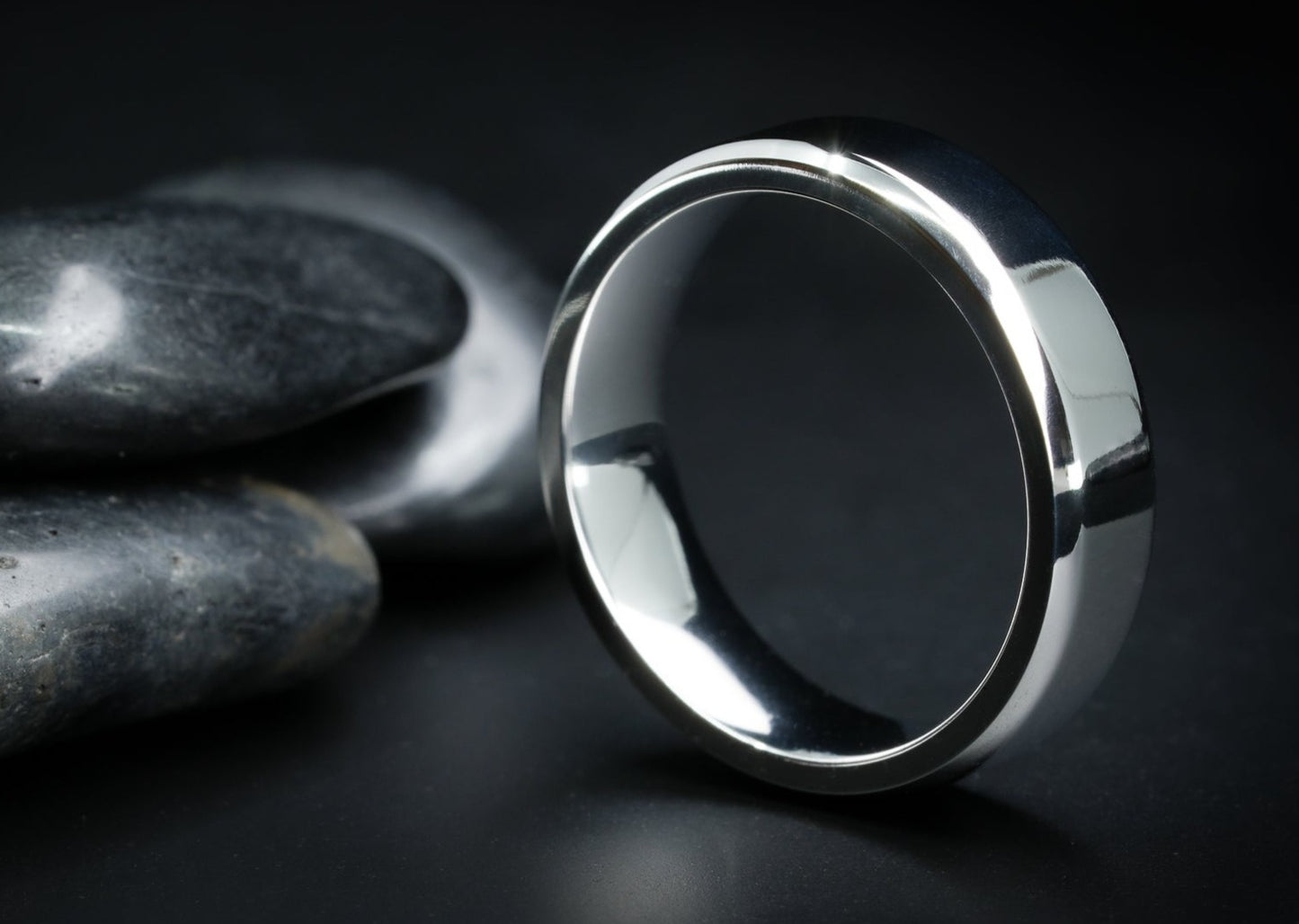 The 'Owens' Beveled Cobalt Ring