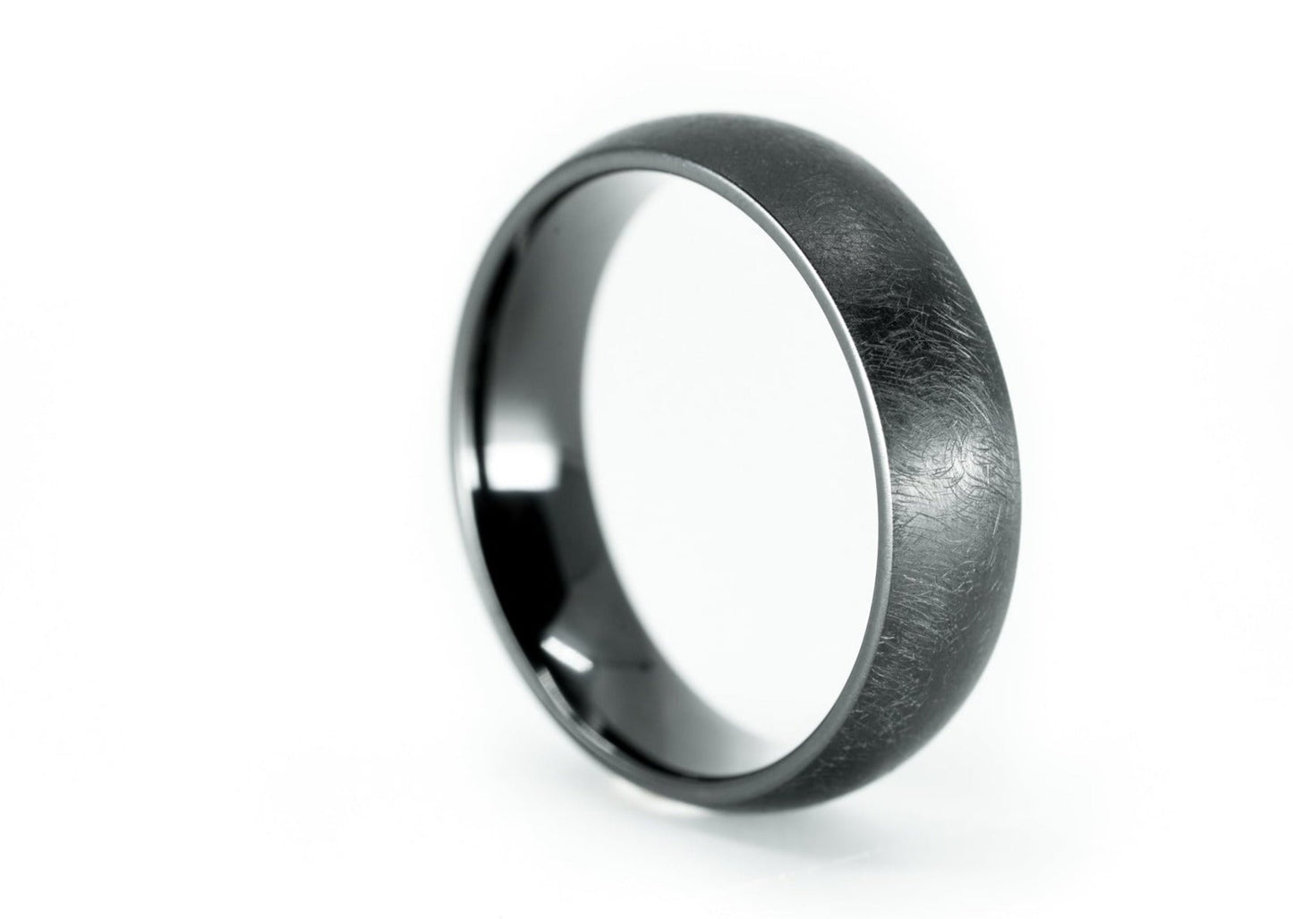 The Barkley Distressed Black Titanium Rings
