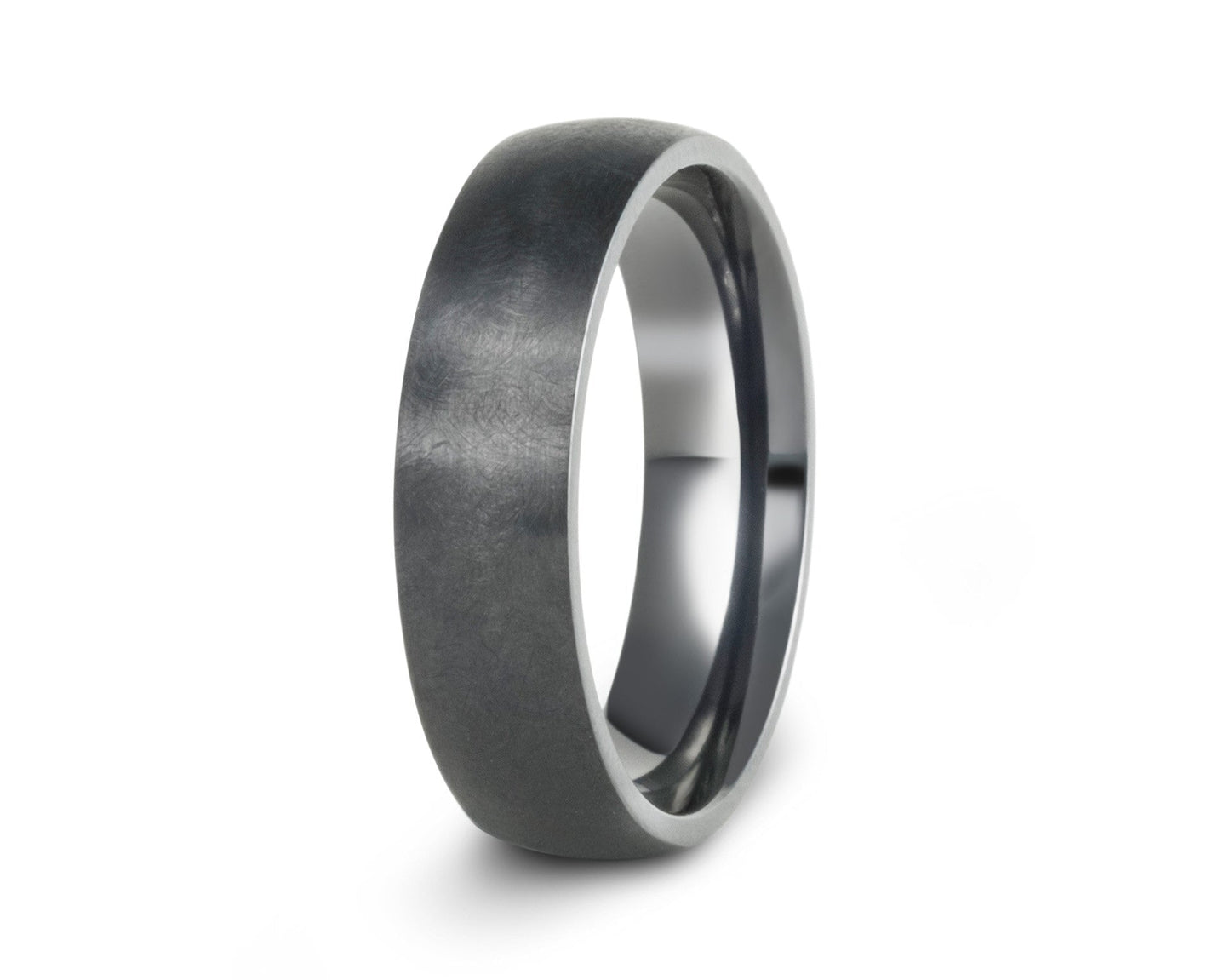 The Barkley Distressed Black Titanium Rings