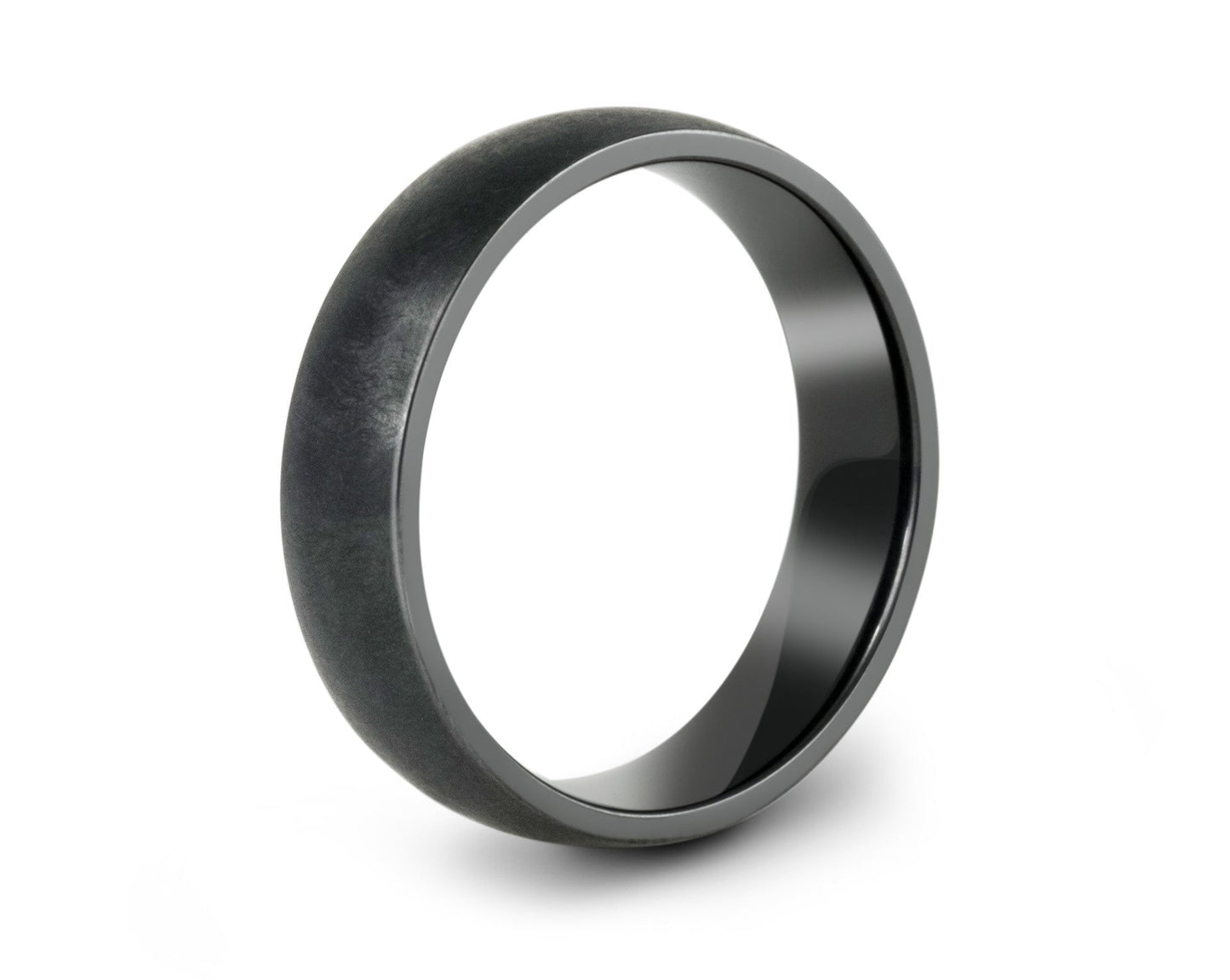 The Barkley Distressed Black Titanium Rings