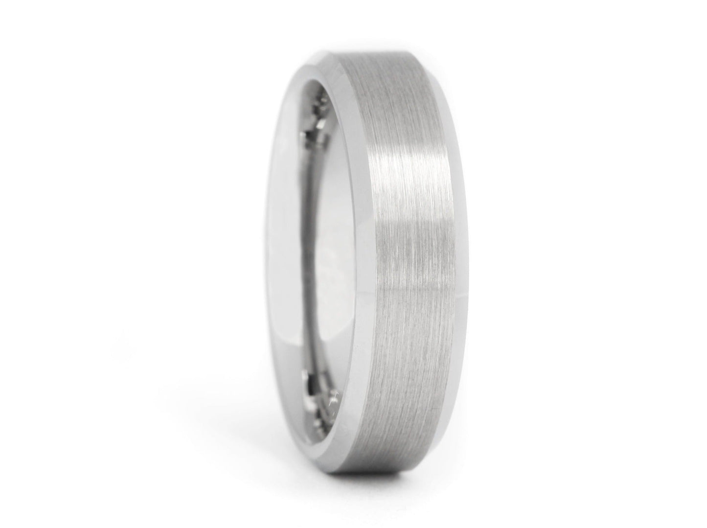 The Crawford Beveled Tungsten Ring Rings