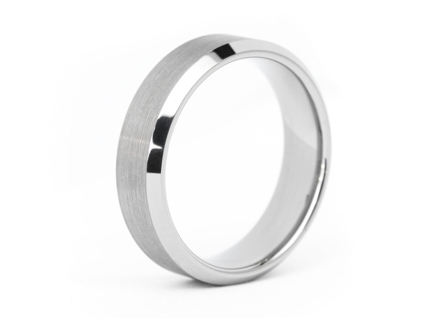 The Crawford Beveled Tungsten Ring Rings