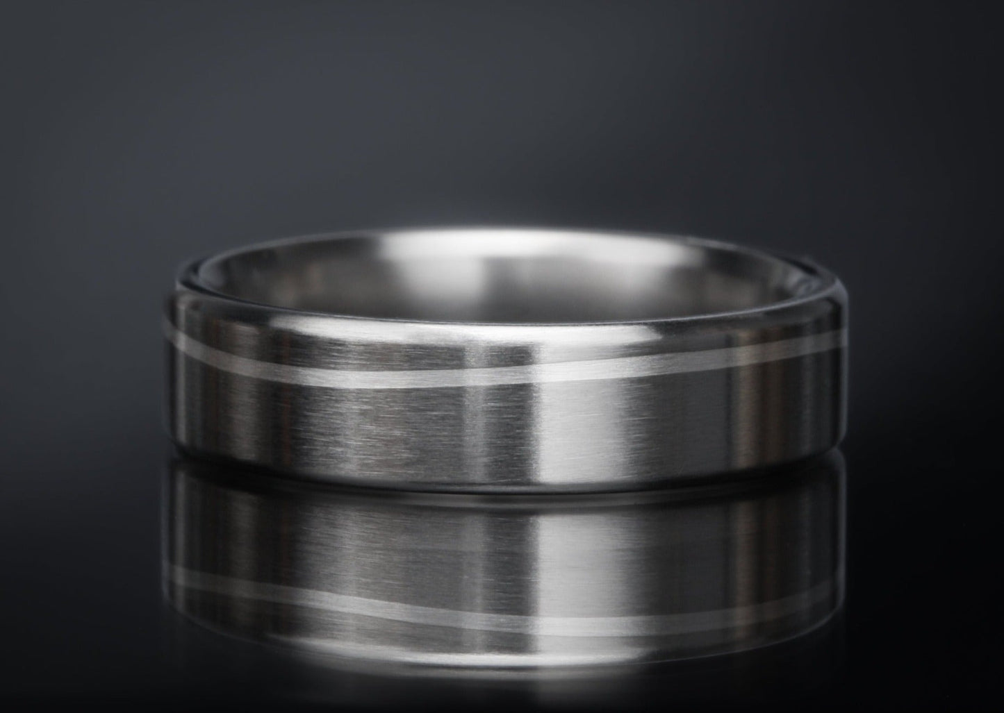 The Eero Titanium x Silver Inlay Rings