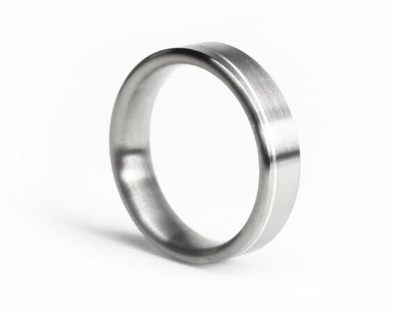 The Eero Titanium x Silver Inlay Rings
