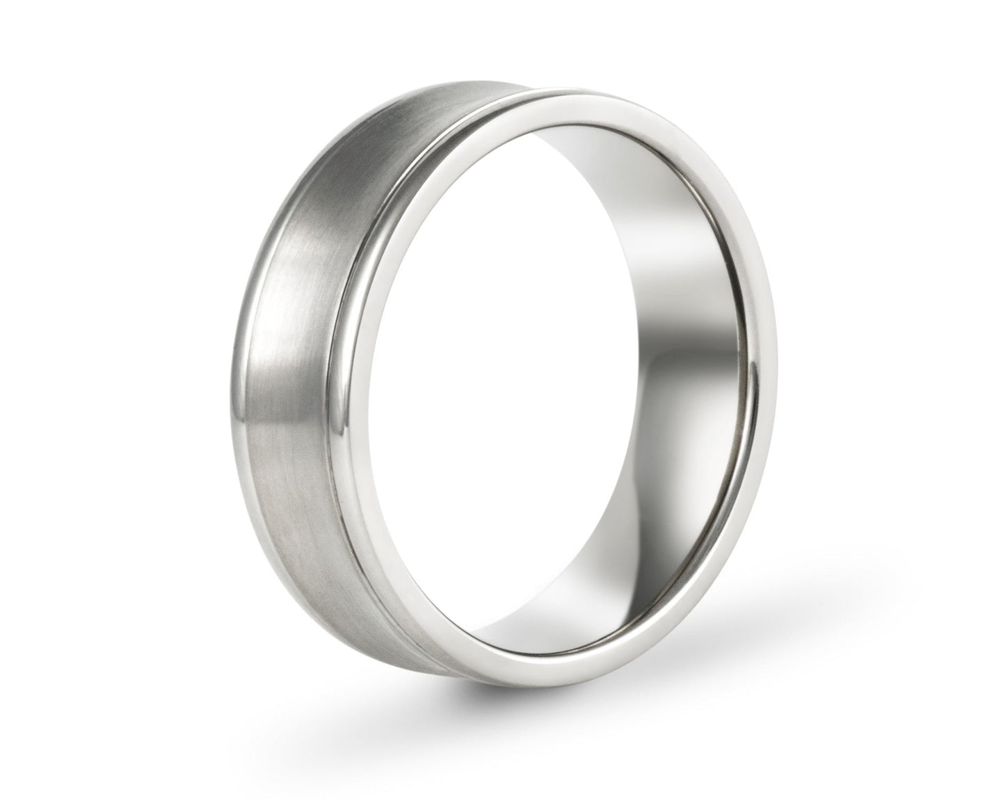 The Ellison Concave Titanium Ring Rings