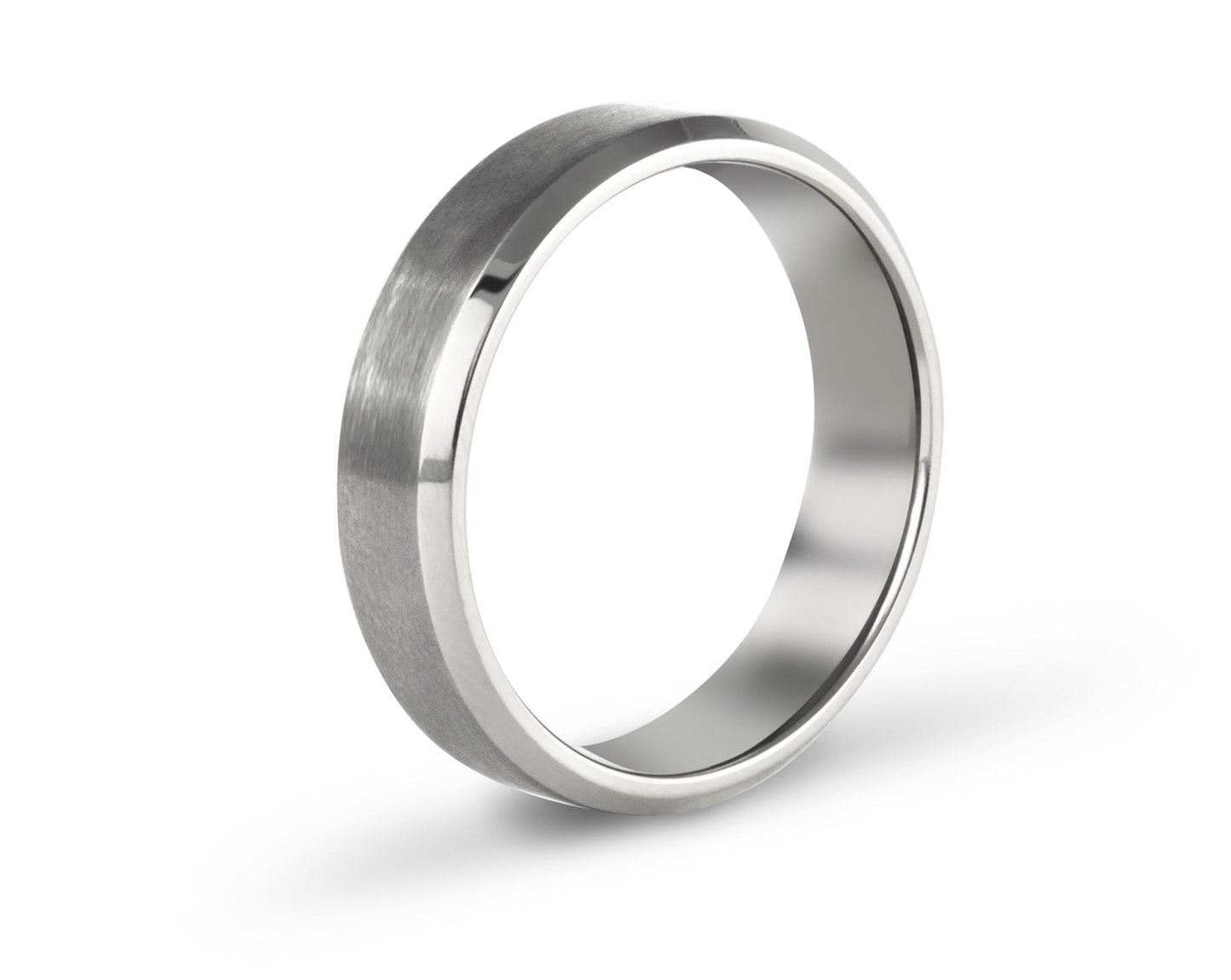 The Orwell Titanium Ring w/ Bevel Rings