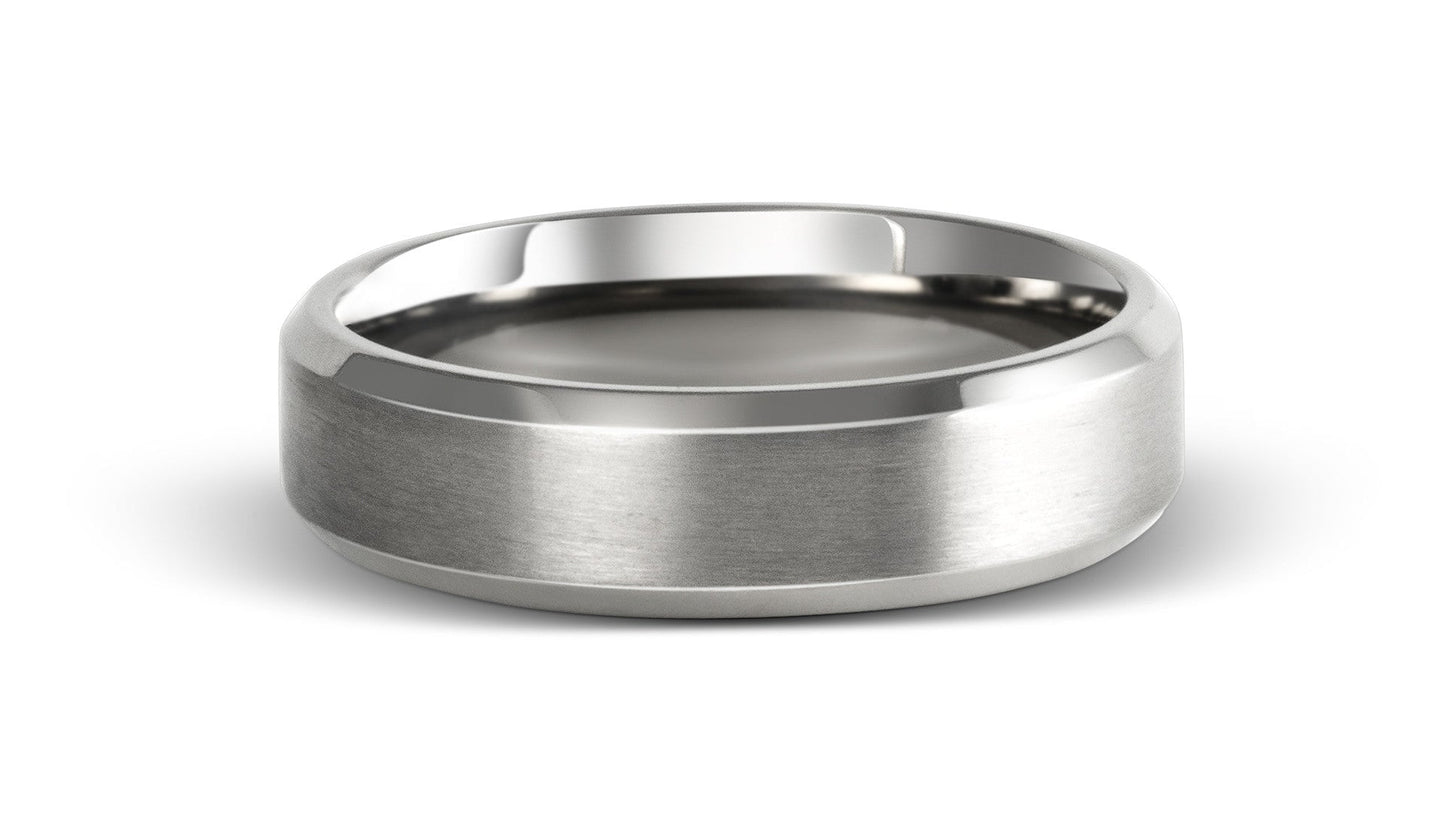 The Orwell Titanium Ring w/ Bevel Rings