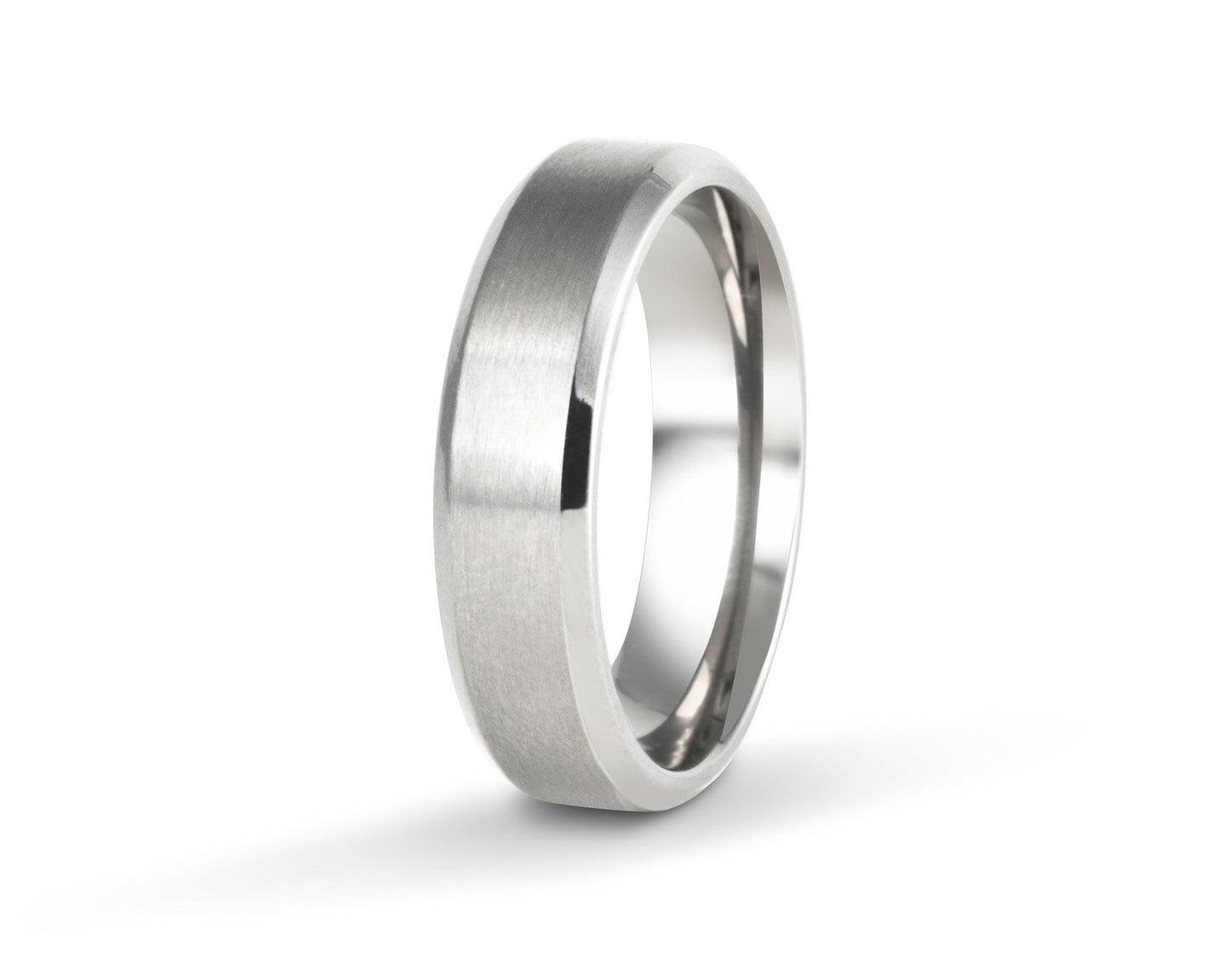 The Orwell Titanium Ring w/ Bevel Rings