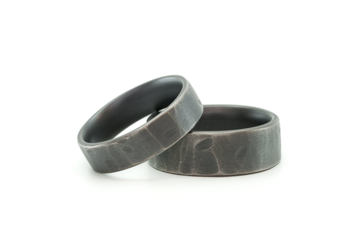 The Shepard Distressed Titanium Rings 