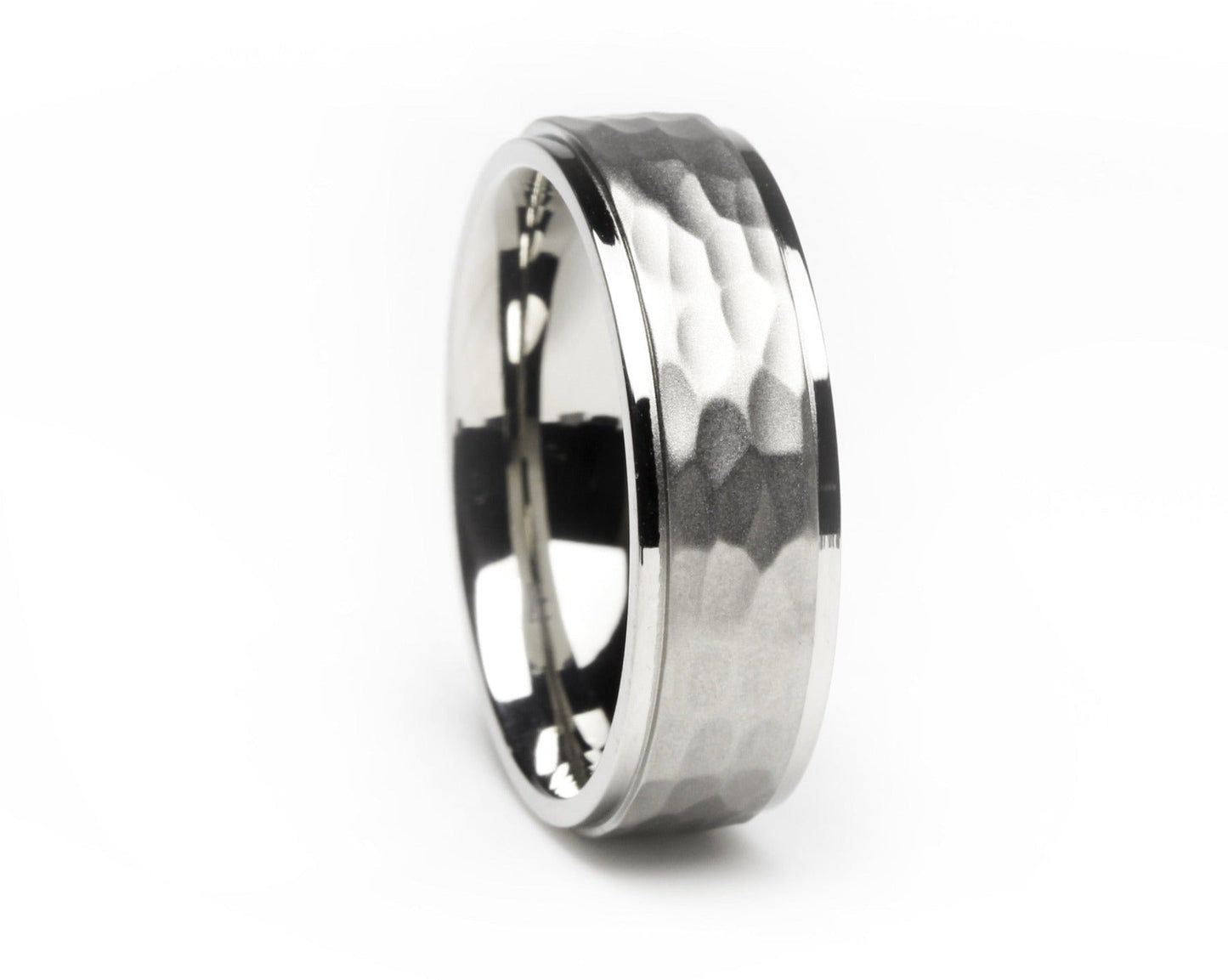 The Sotillo Hammered & Stepped Titanium Rings