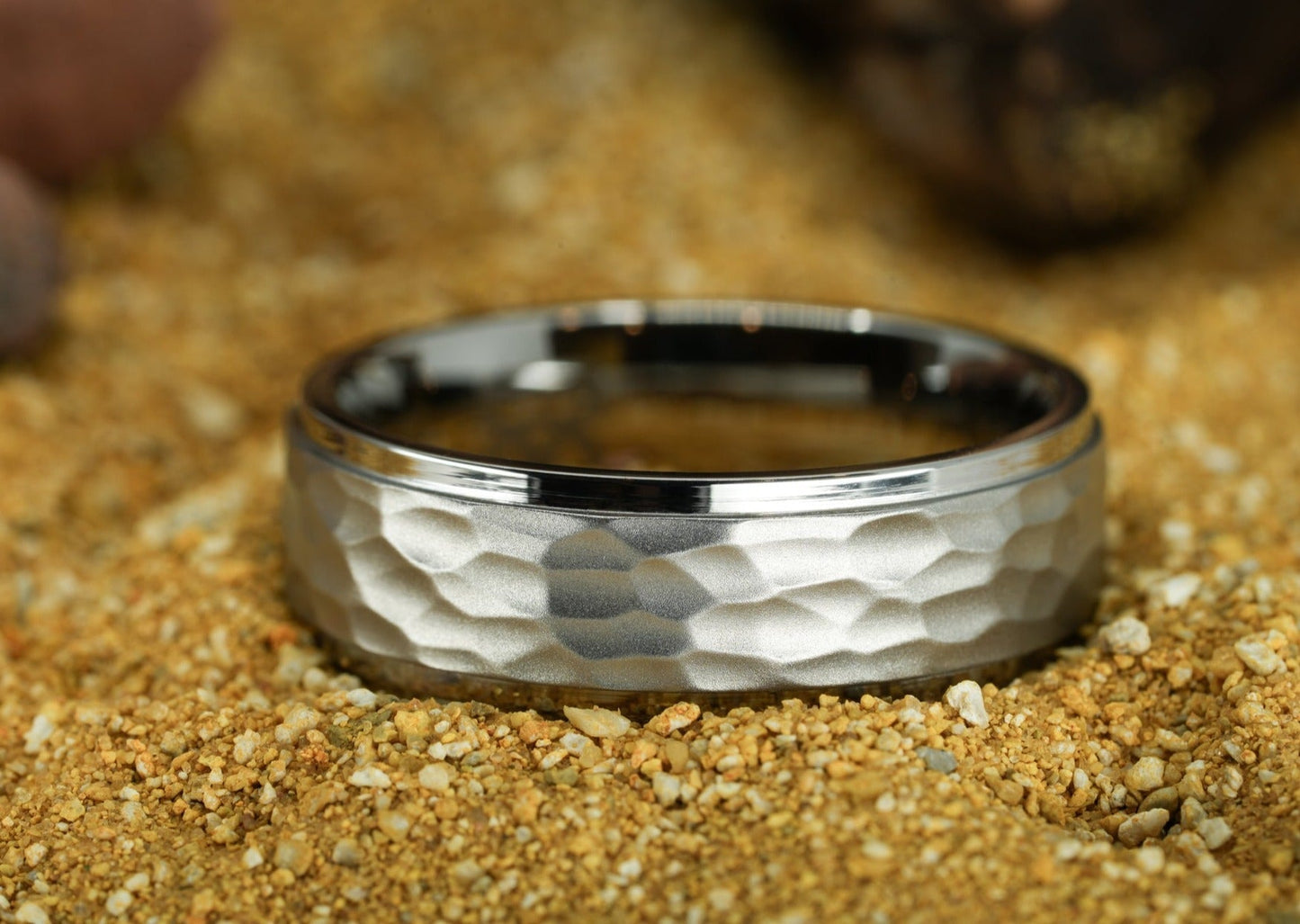 The Sotillo Hammered & Stepped Titanium Rings