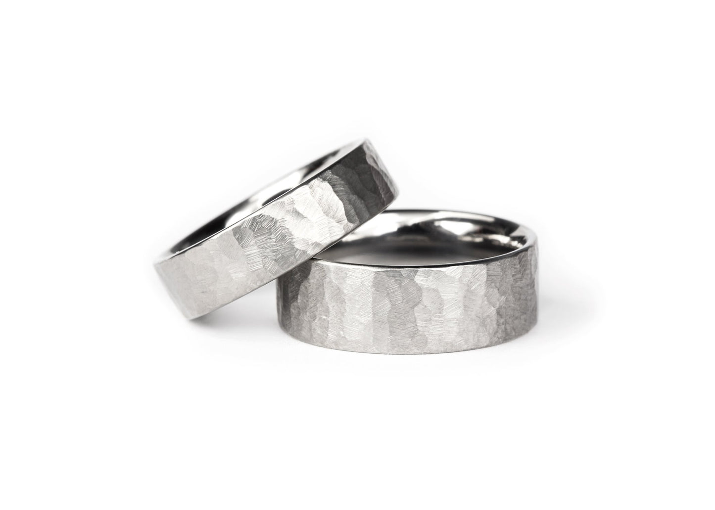 Titanium "Cornell" Couples Ring Set Rings