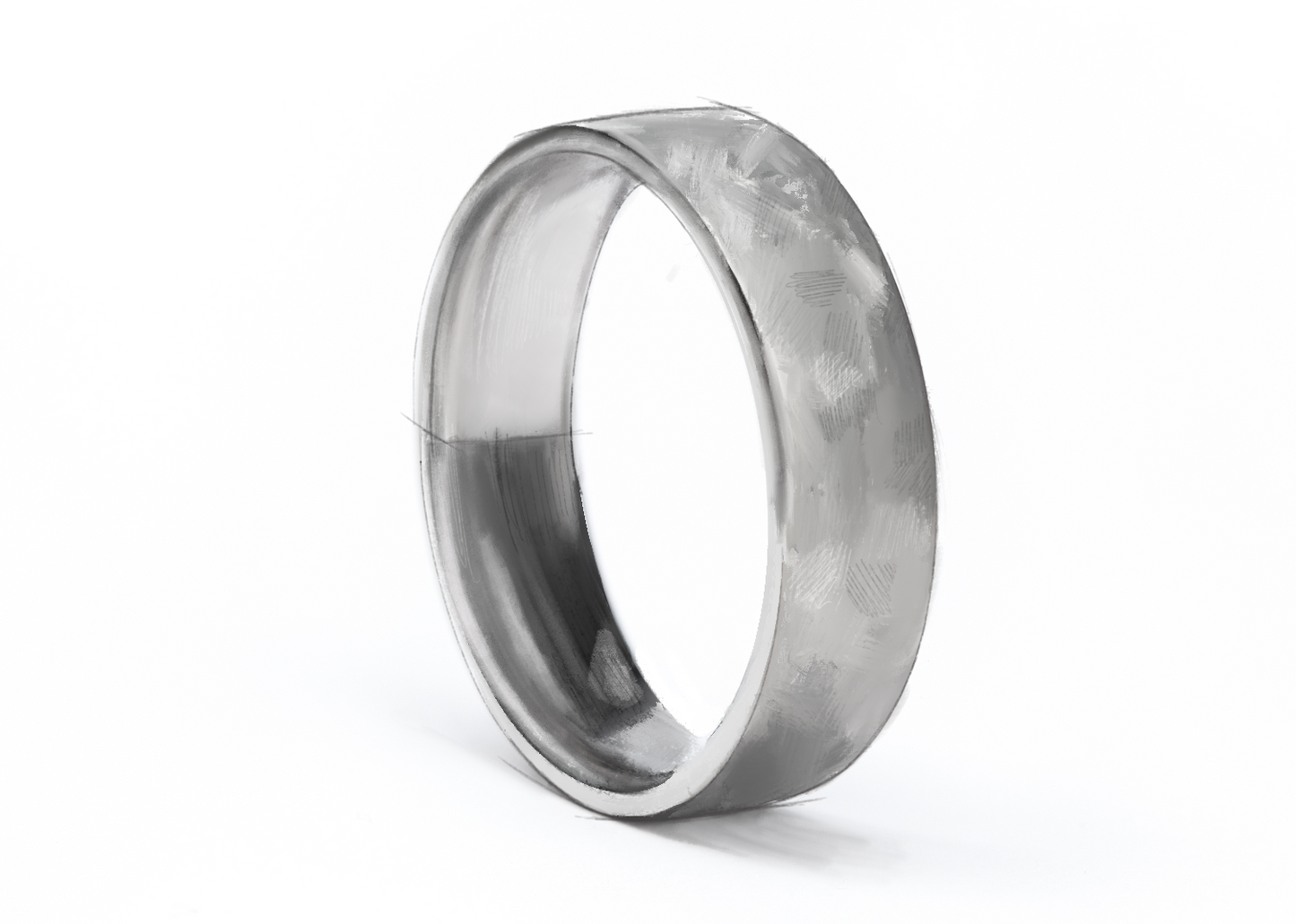 The 'Cornell' Hammered Titanium Ring