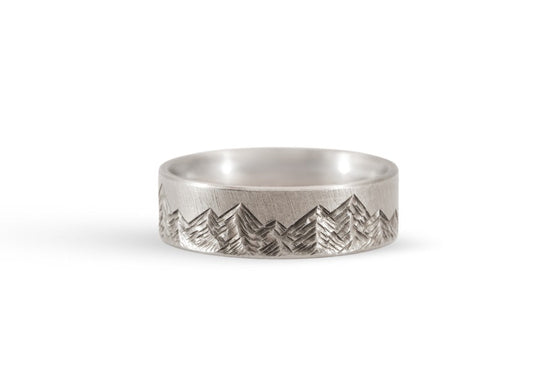 The 'Strata' Titanium Mountain Ring