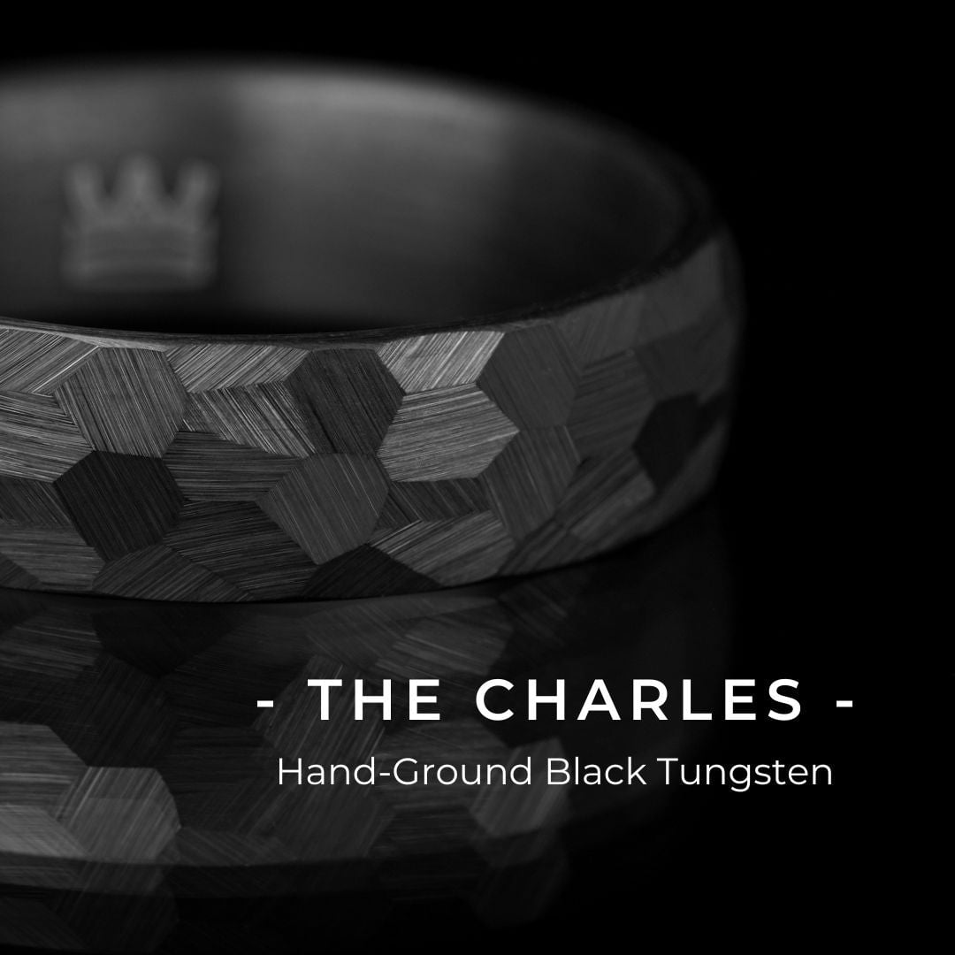 Black Tungsten "Charles" Ring Rings 
