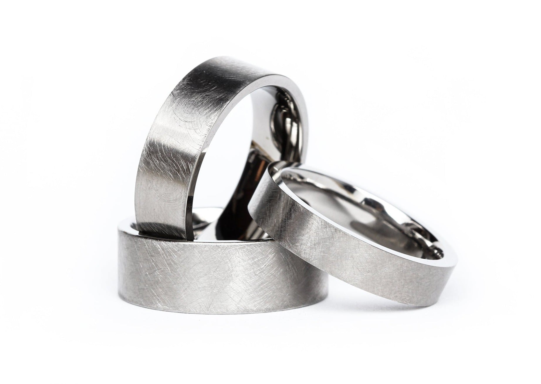 Custom "Brüns" Etched Titanium Rings 