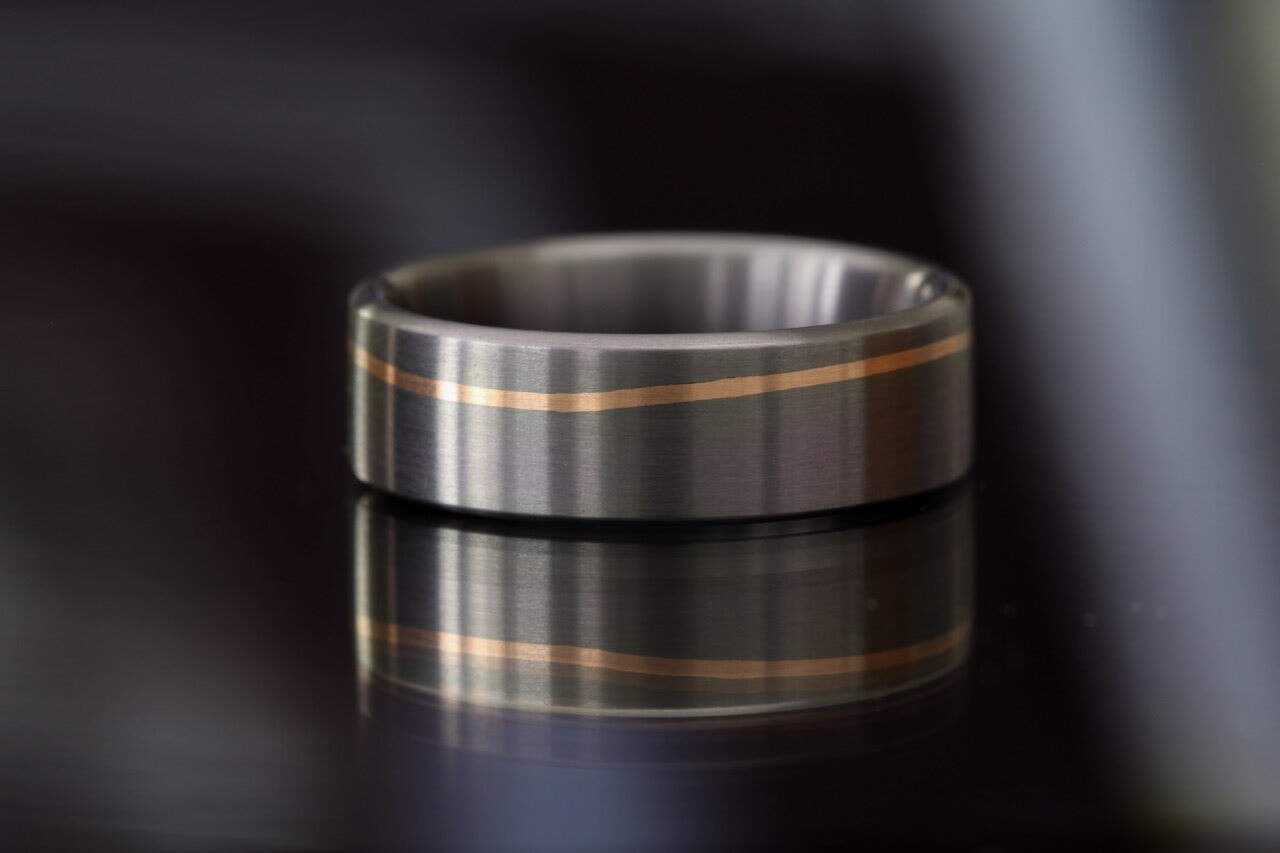 Custom-Built 14k "Eero" Tantalum Rings 