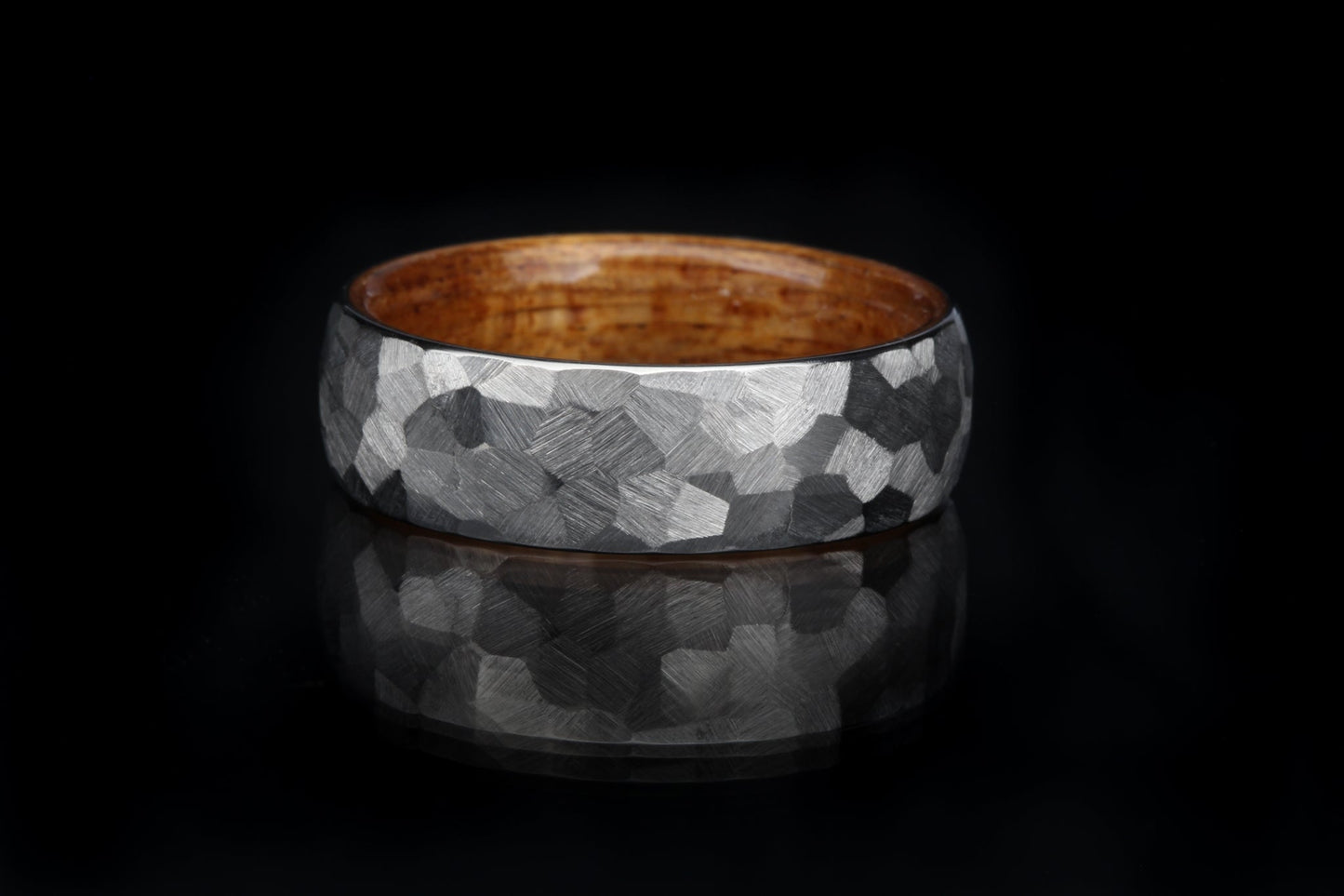 Custom-Built "Boseman" Ti + Wood Ring Rings 