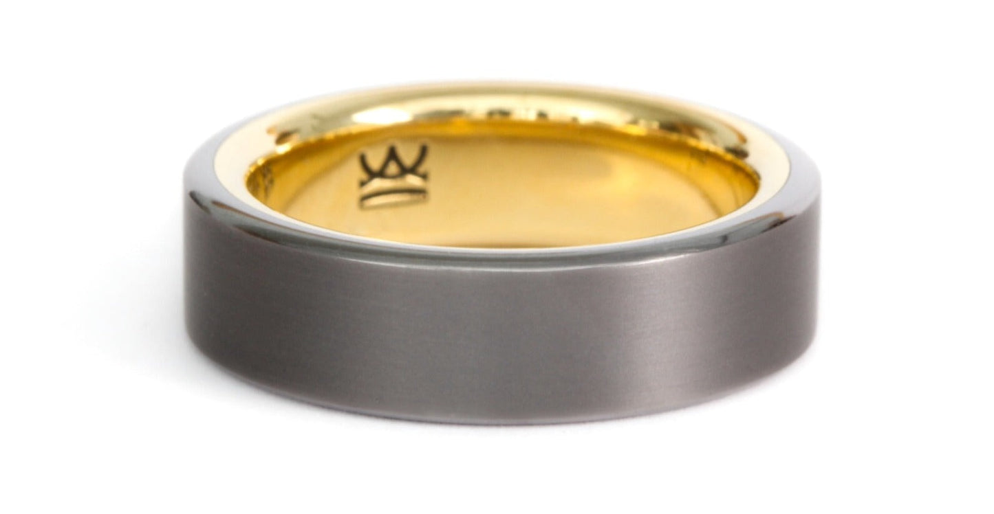 Custom "Klimt" Ring: Tantalum & Gold Rings 