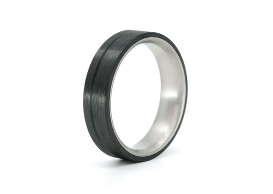 Dual Carbon x Titanium "Raymond" Ring Rings 