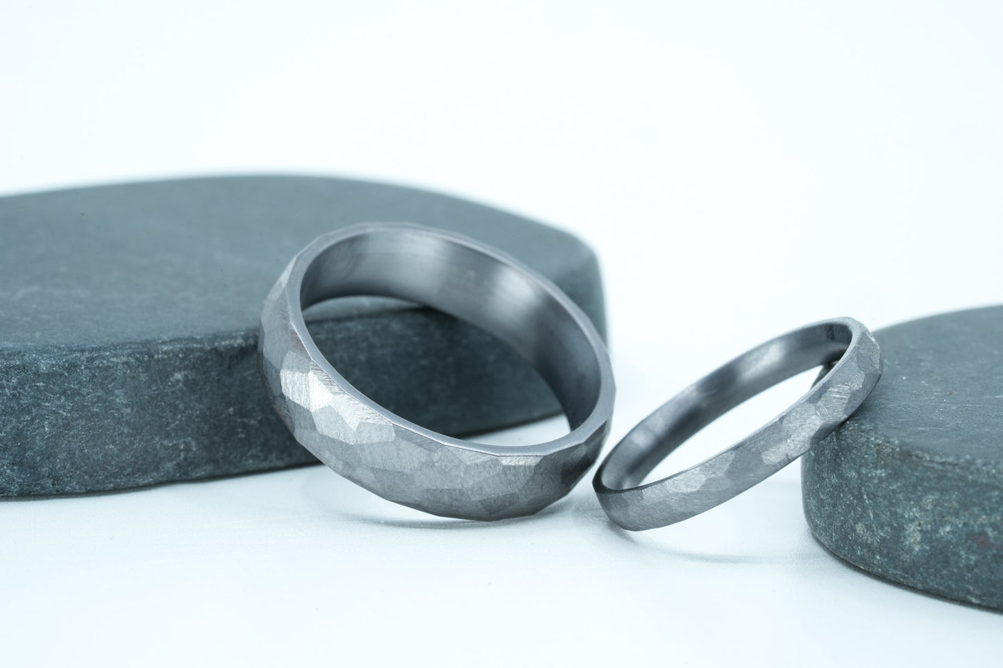 Paired Tantalum "Charles" Ring Set Rings 