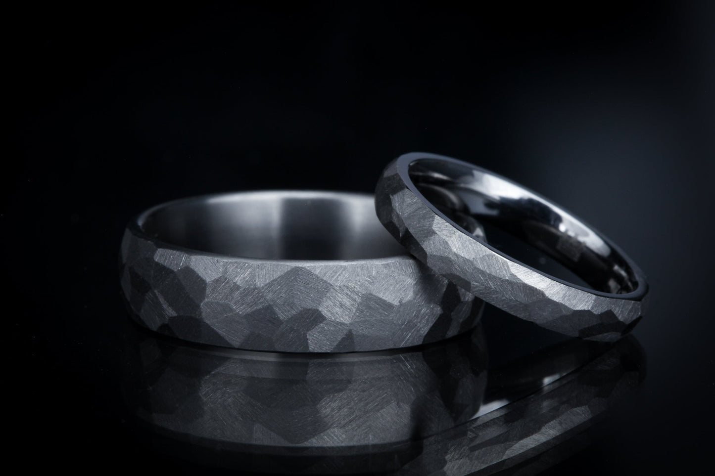 Paired Tantalum "Charles" Ring Set Rings 