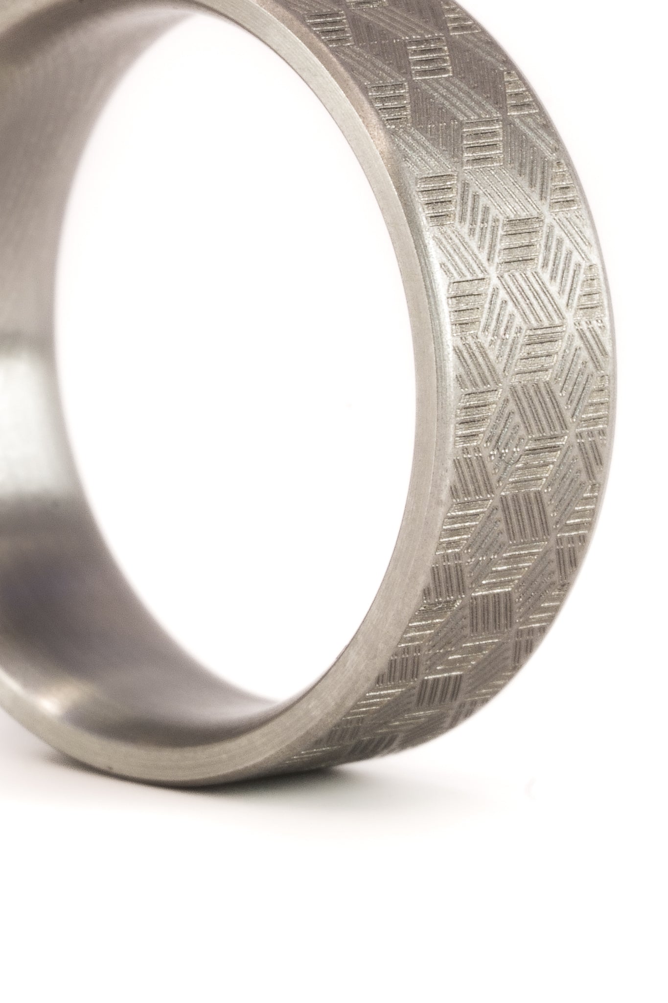 The 'Albers' Engraved Titanium Ring